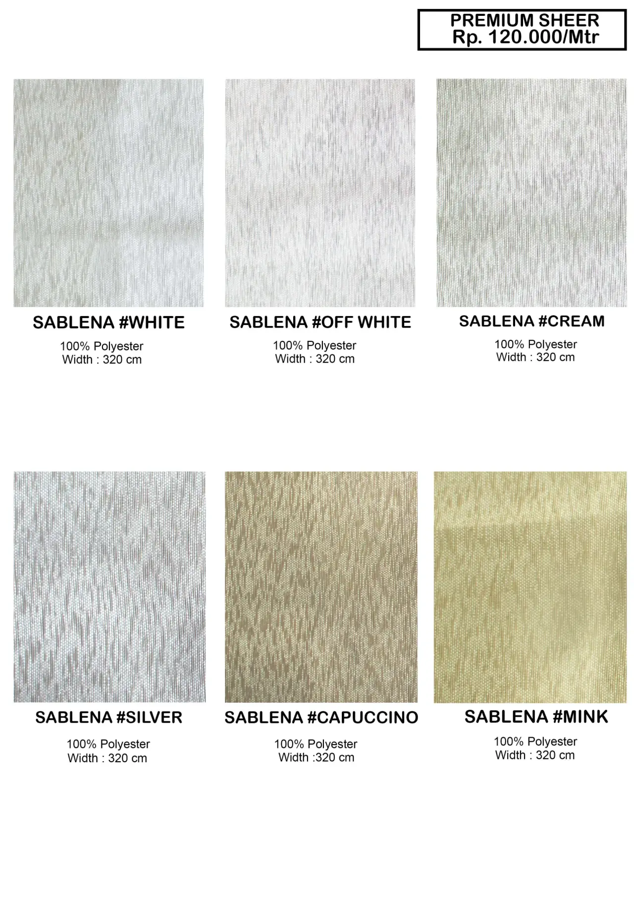 Premium Sheer Vitrase