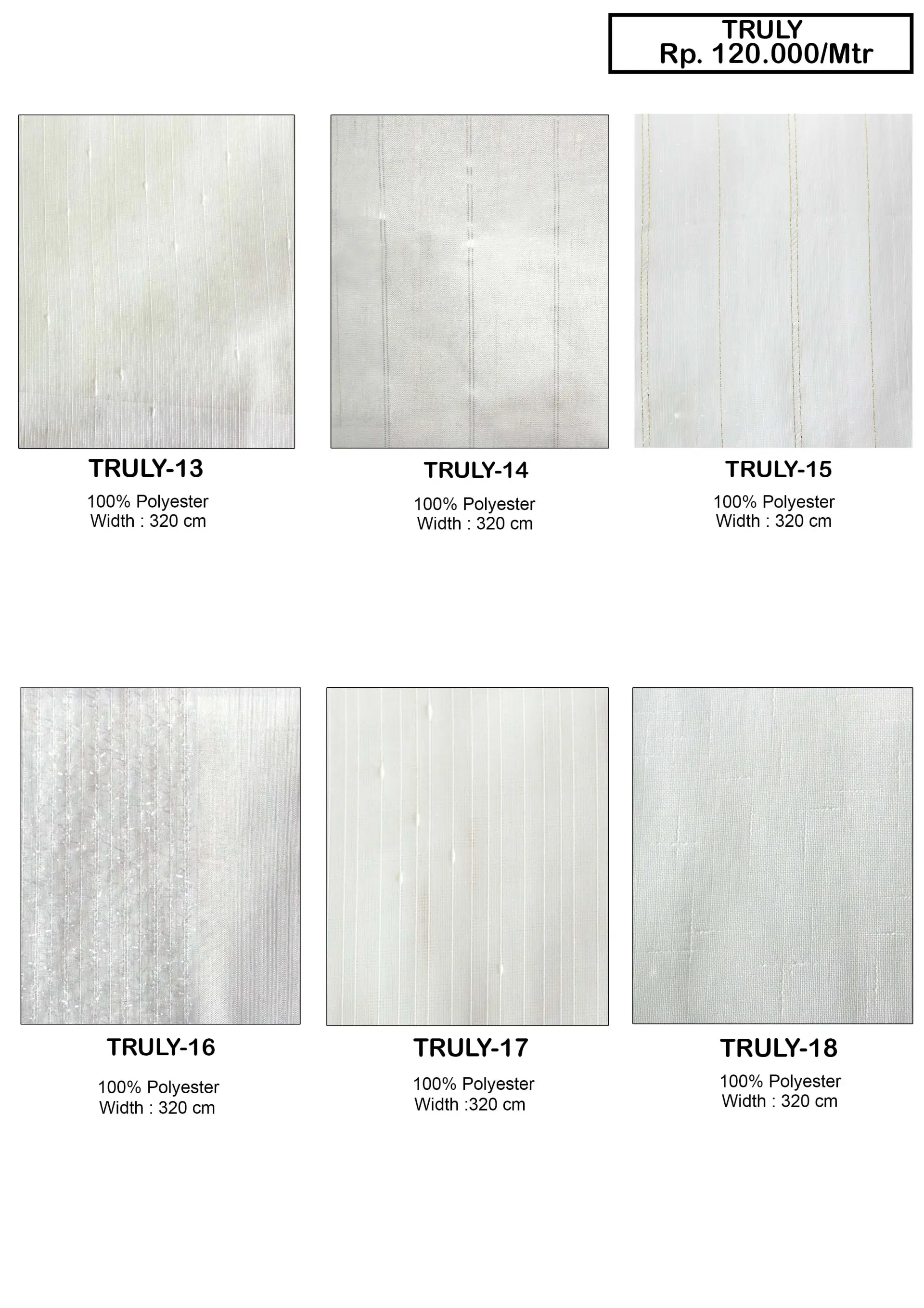 Truly Sheer Collection Vitrase