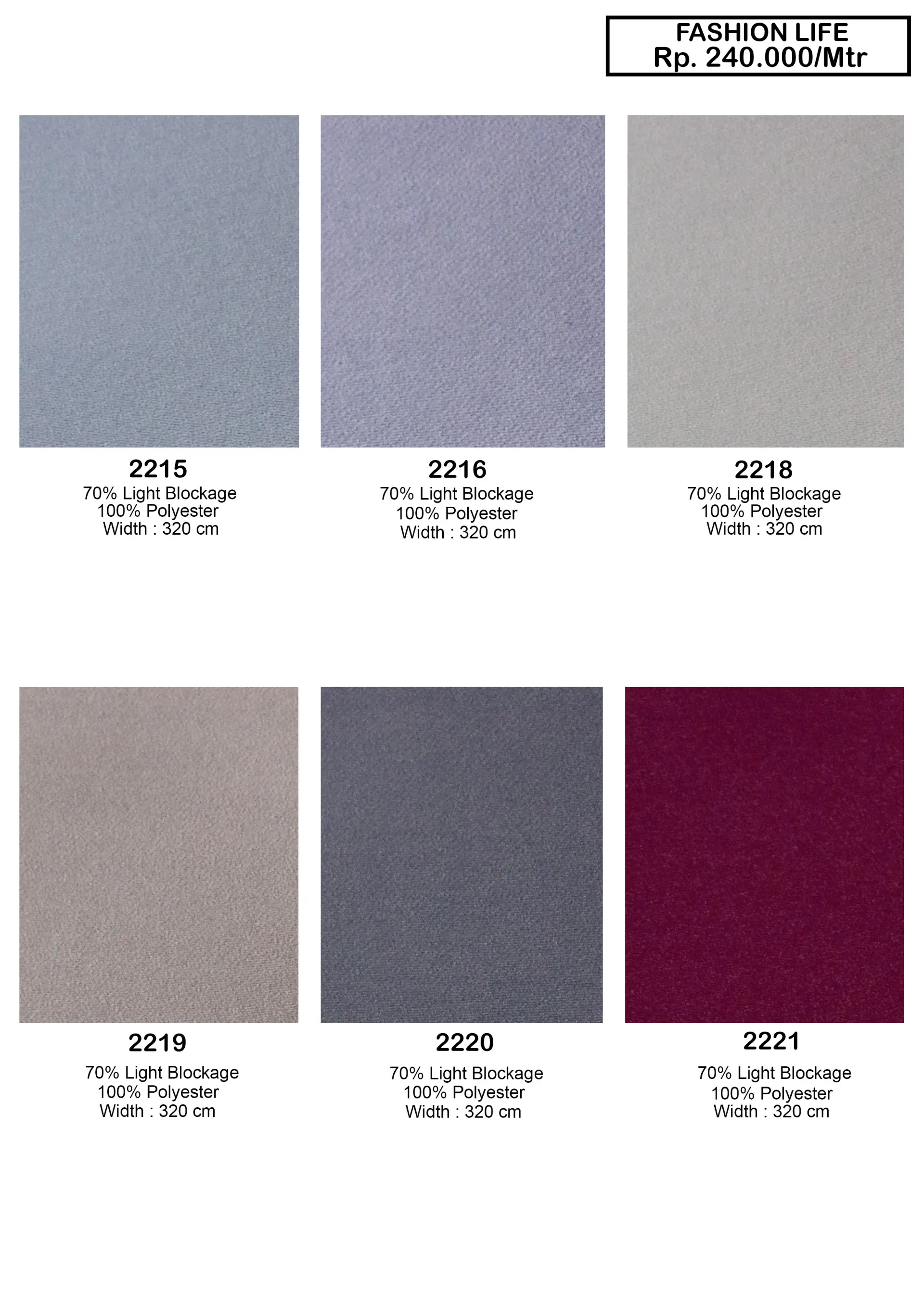 Fashion Life Fire Retardant Fabric Dim Out Gorden