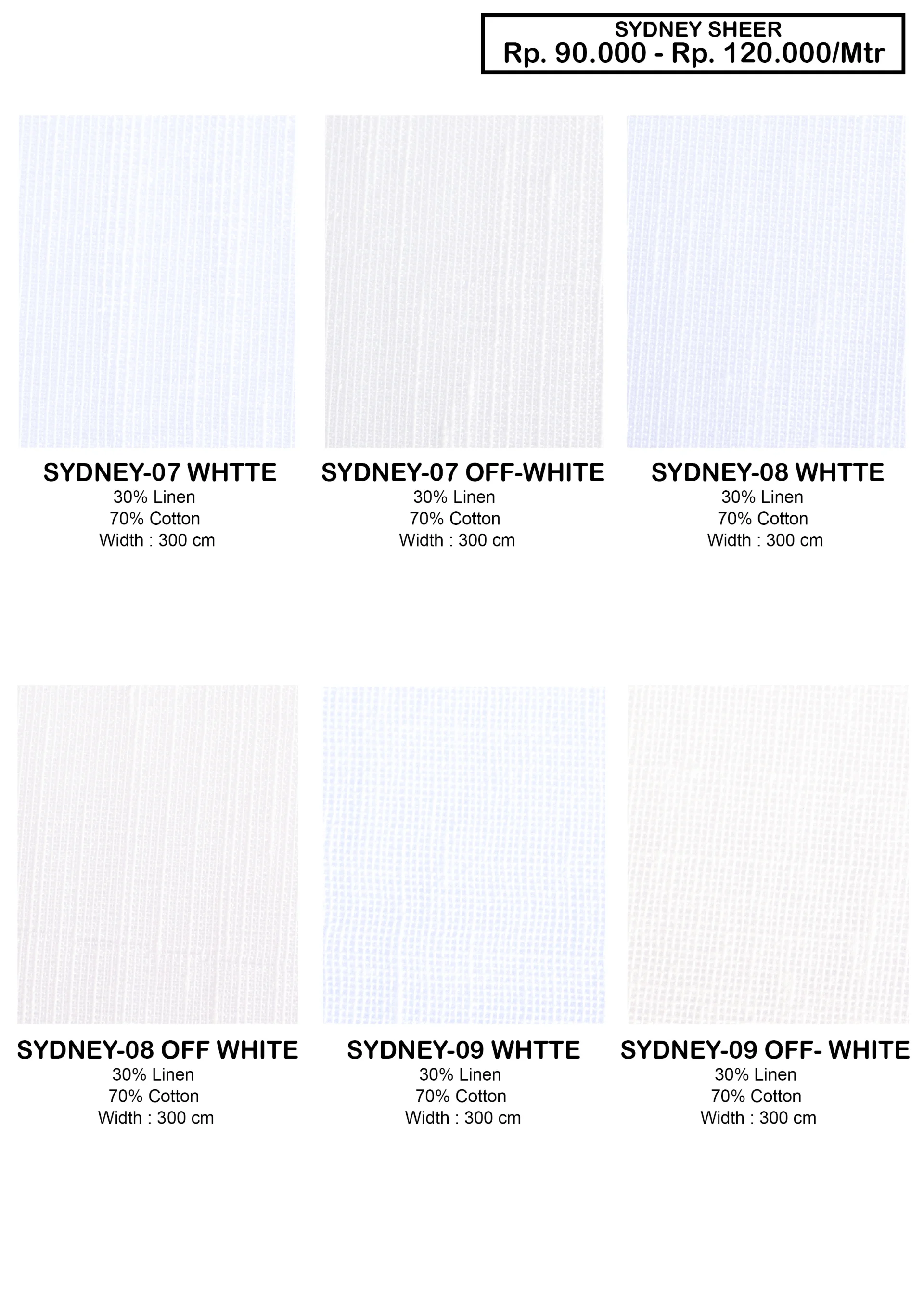 Sydney Sheer Vitrase