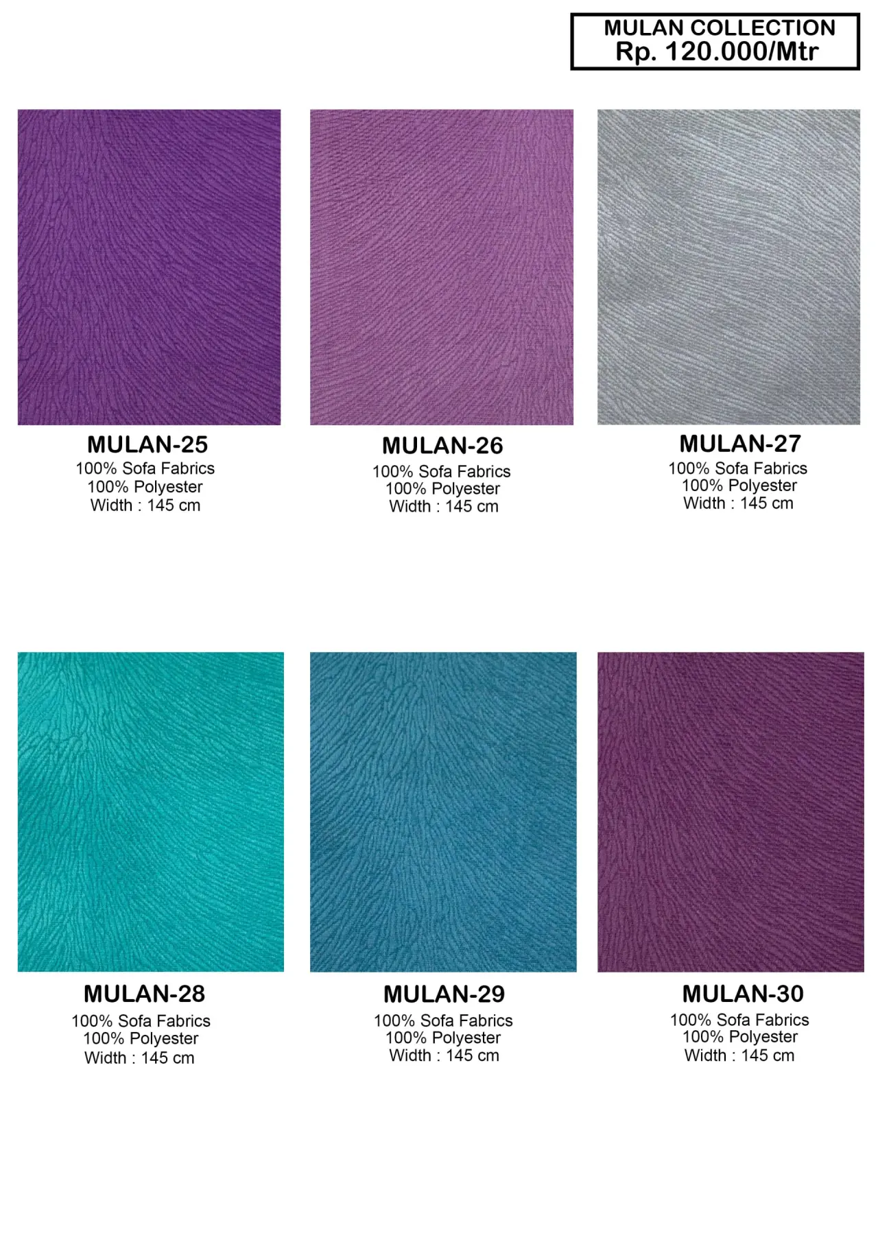 Mulan Collection Sofa Fabric