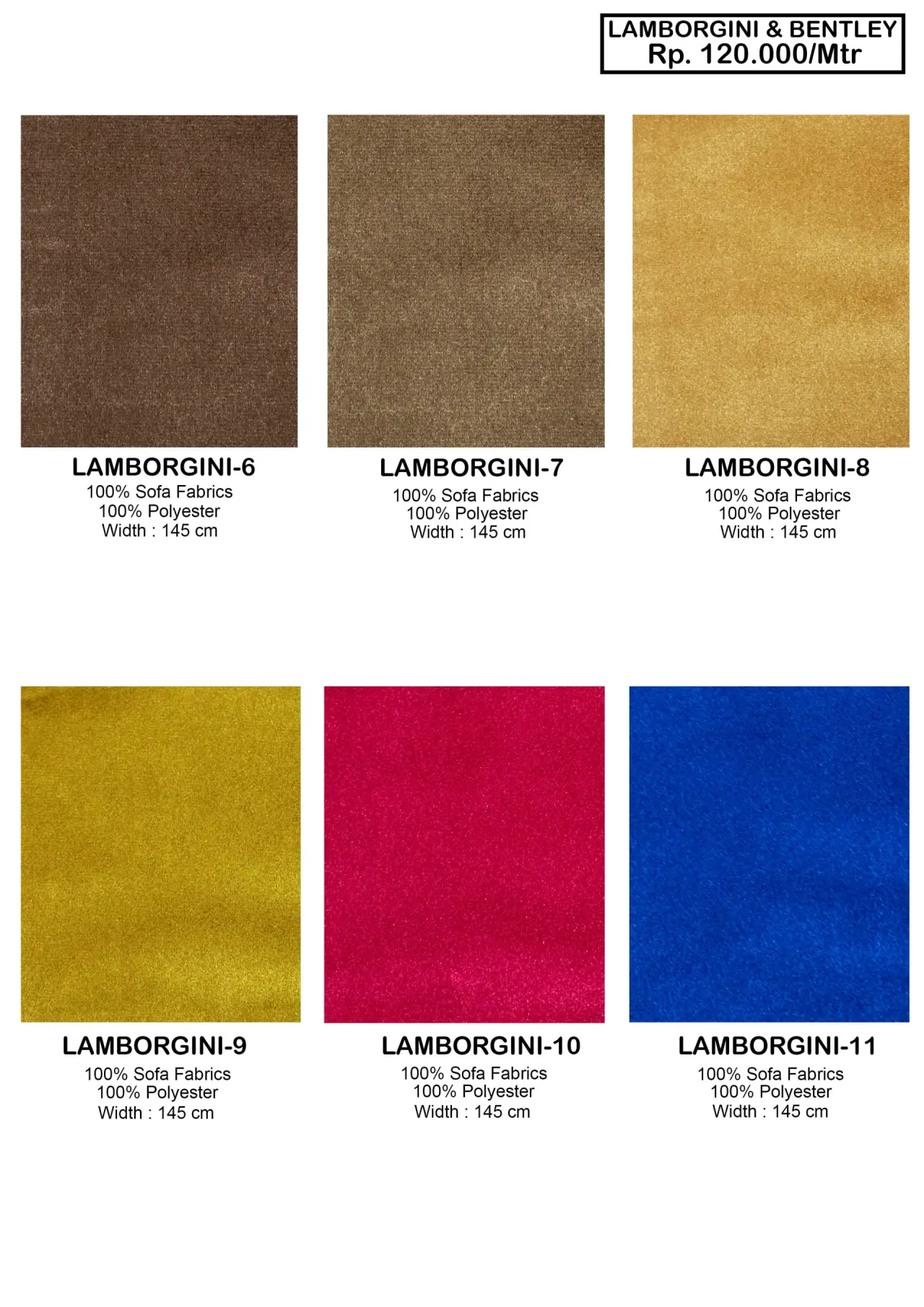 Lamborgini & Bentley Sofa Fabric