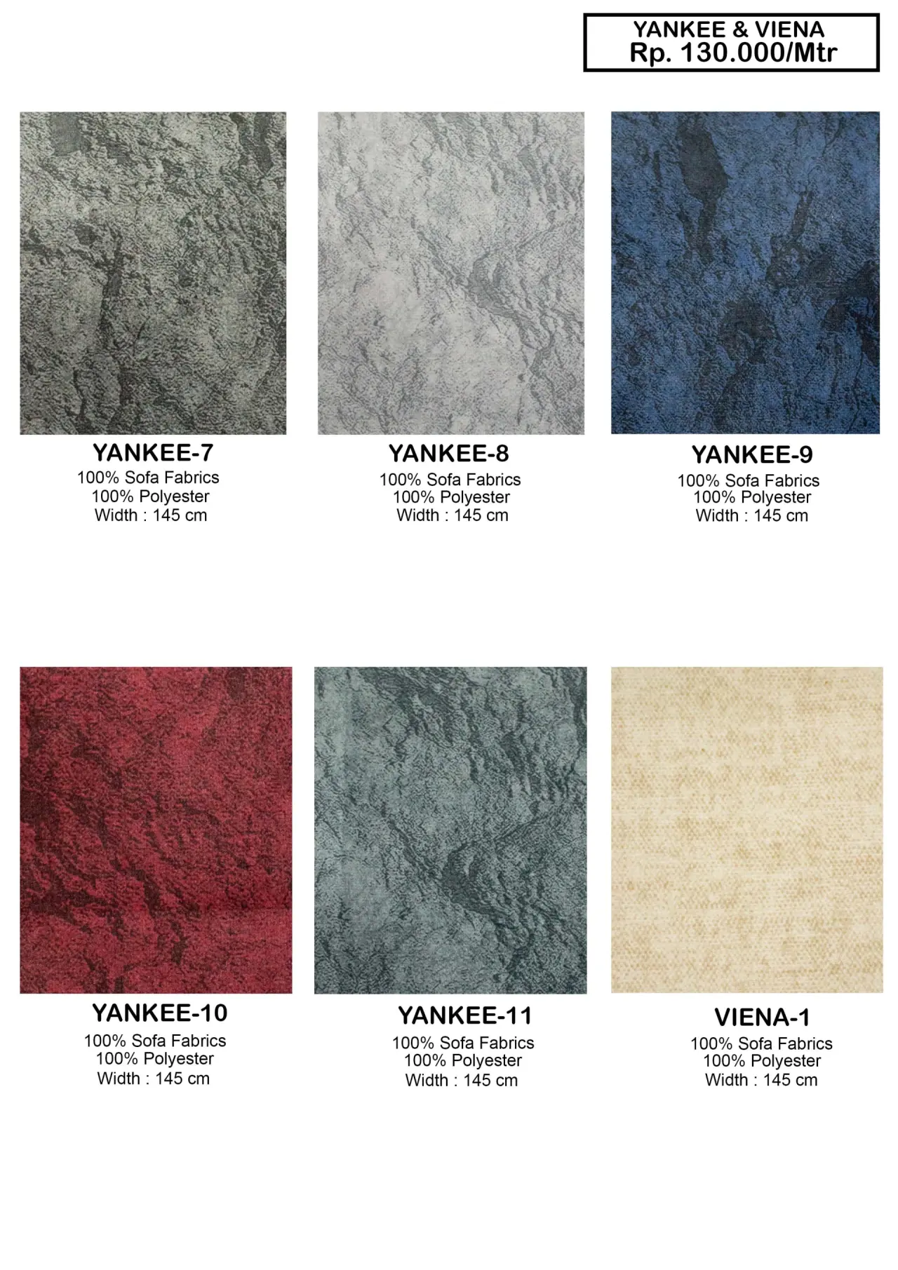 Dear Yankee & Viena Sofa Fabric