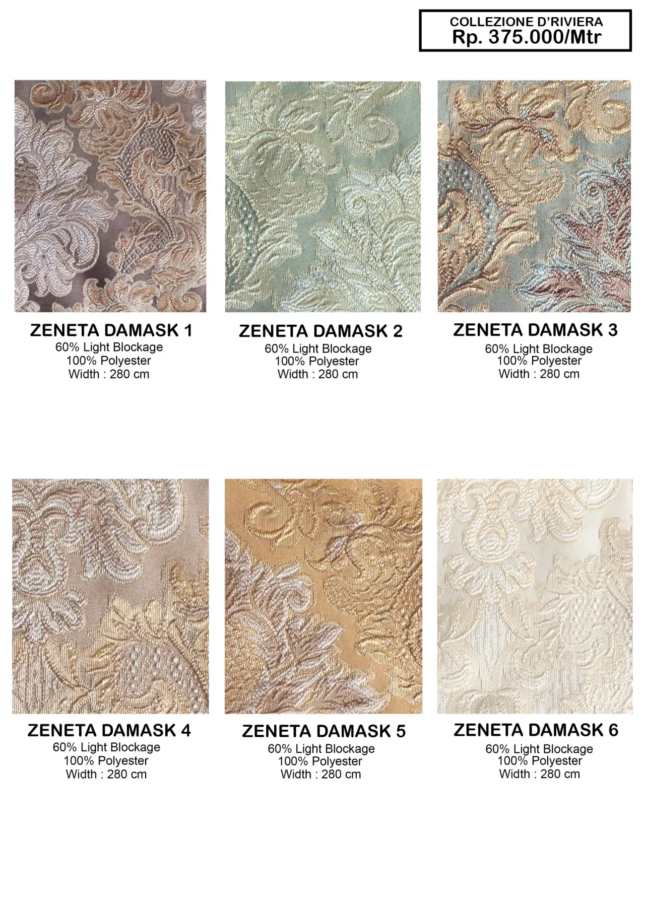 Collezione D Riviera Sofa Fabrics