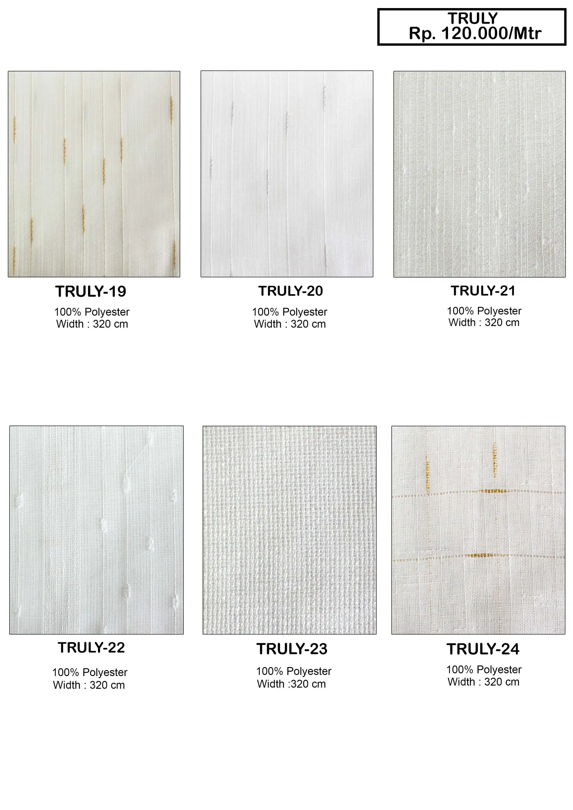 Truly Sheer Collection Vitrase