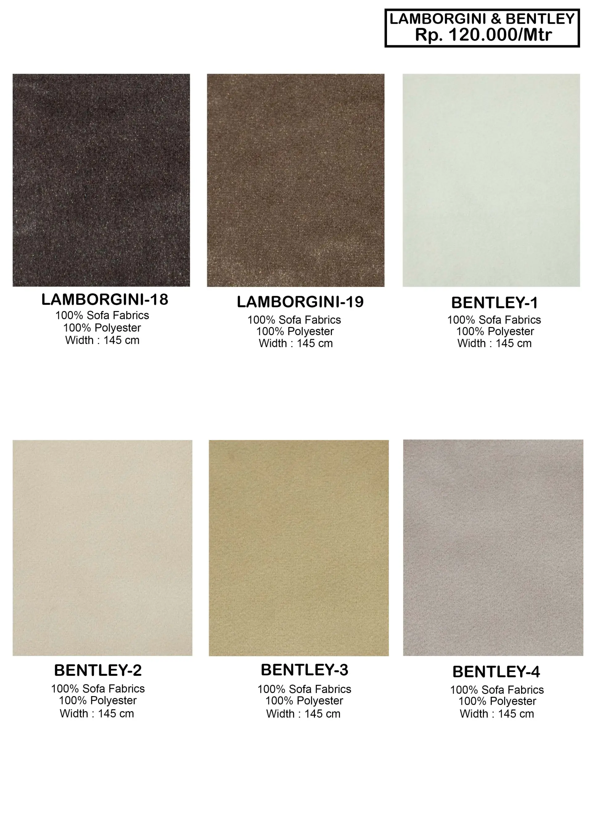 Lamborgini & Bentley Sofa Fabric