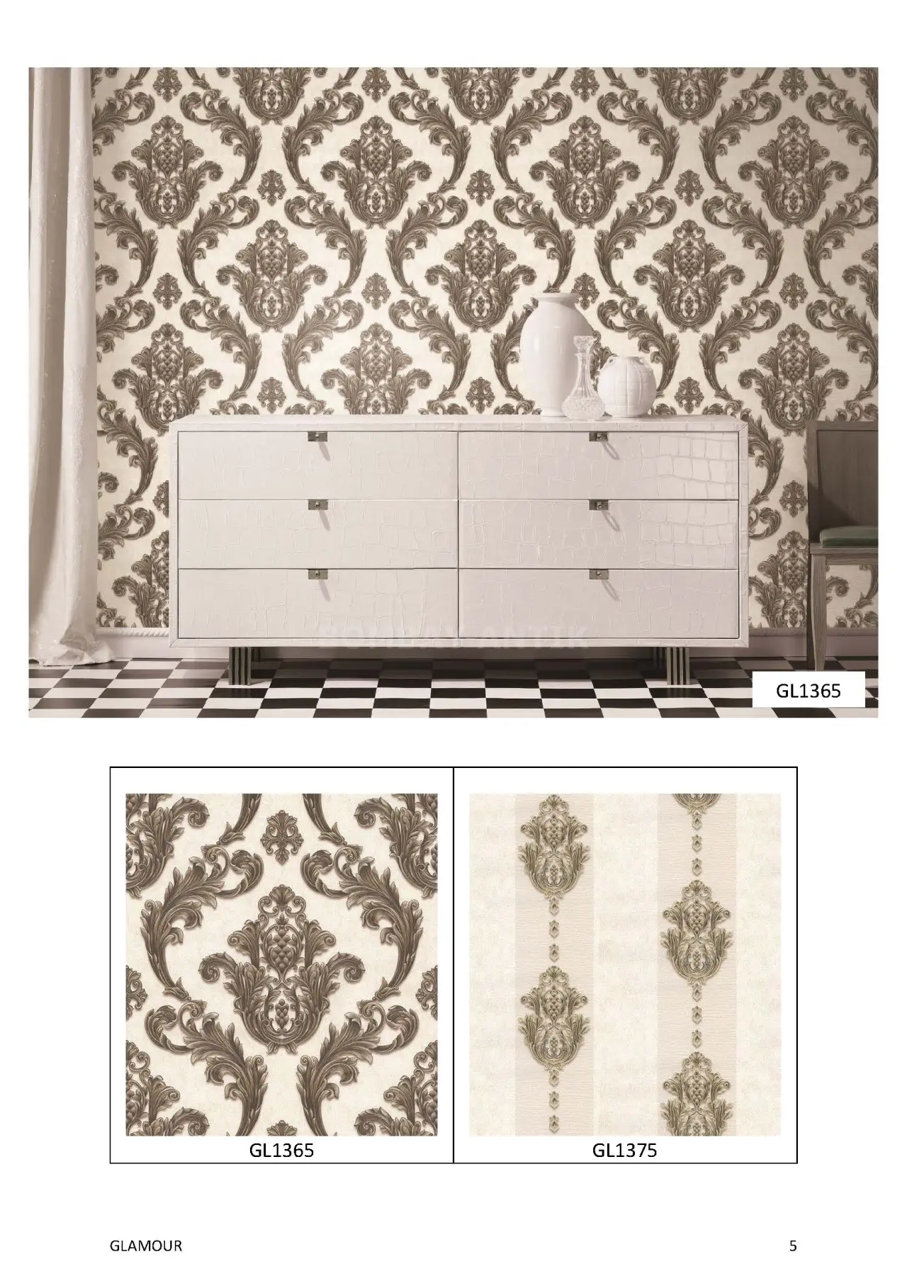 Glamour Motif Wallpaper