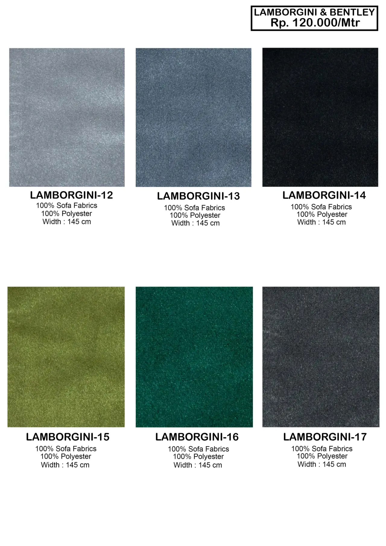 Lamborgini & Bentley Sofa Fabric