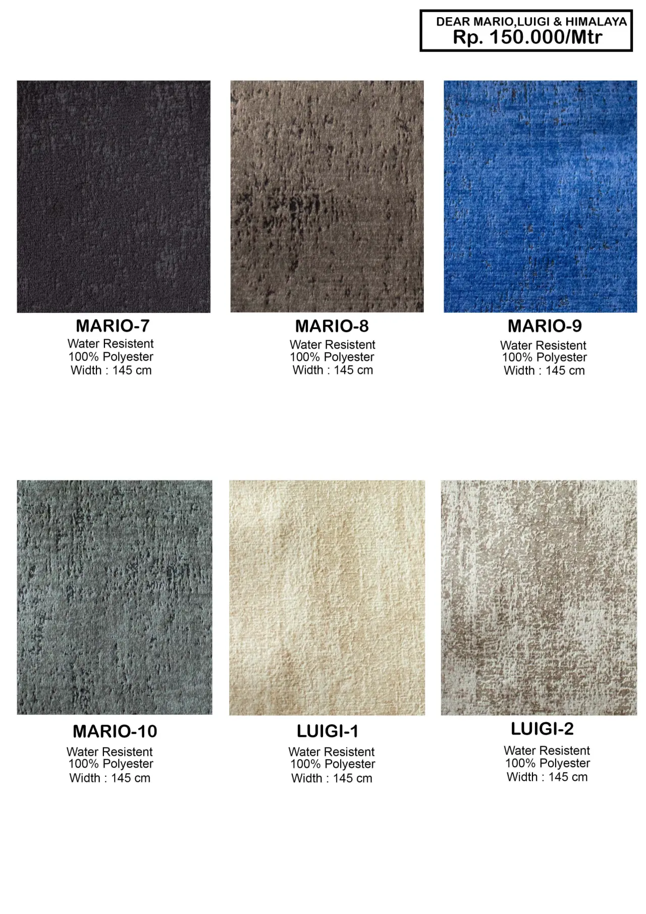 Dear Mario & Luigi Sofa Fabric