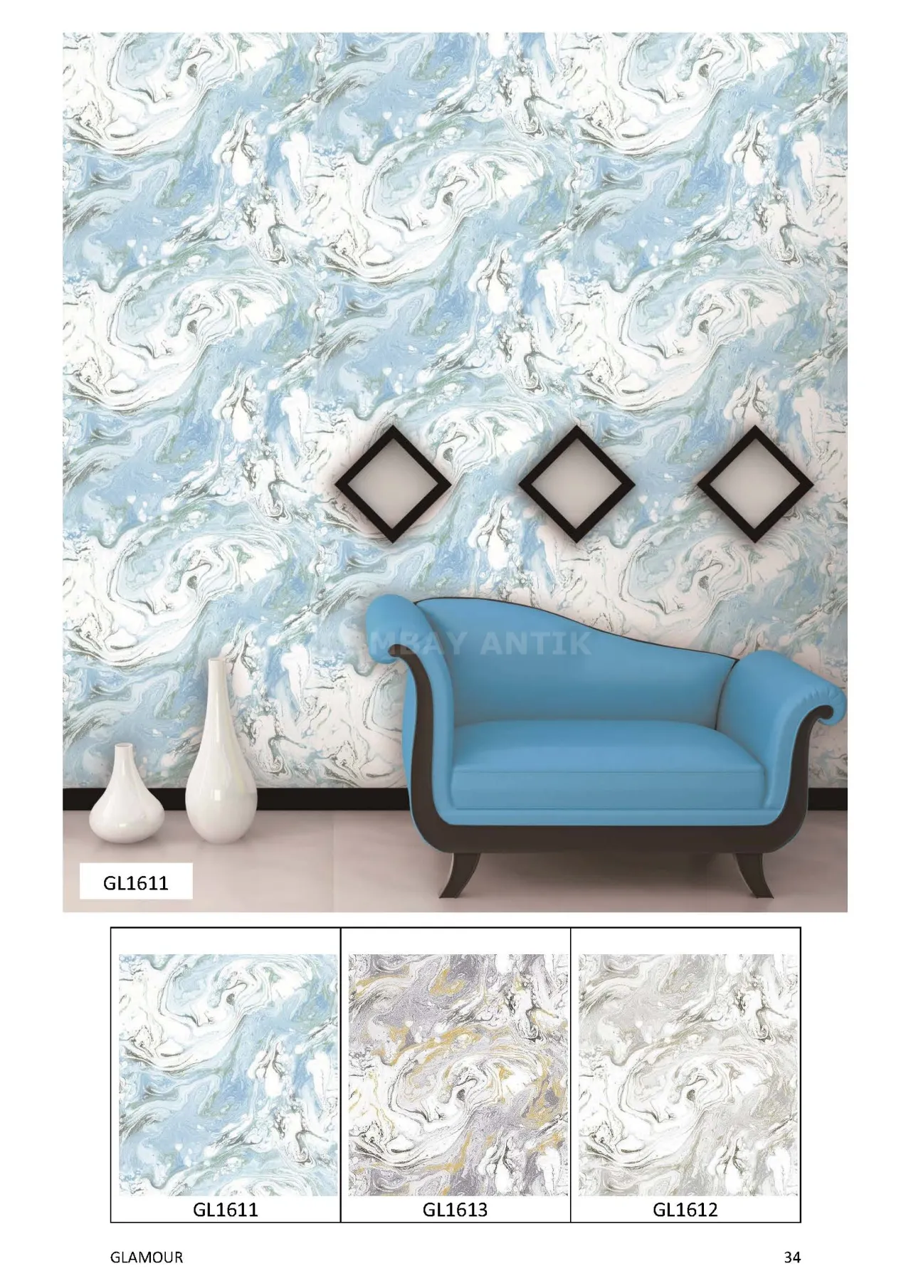 Glamour Motif Wallpaper