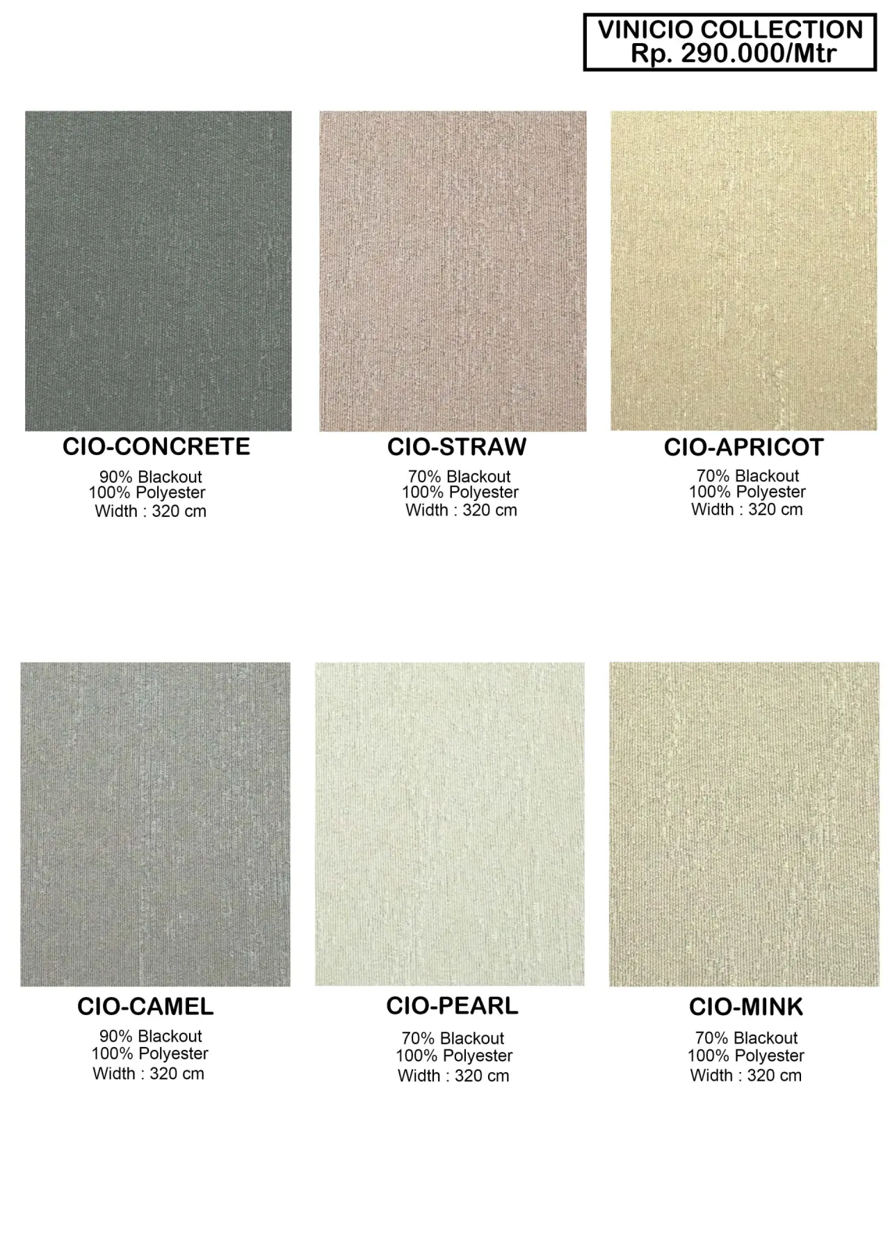 Vinicio Collection Dimout Gorden