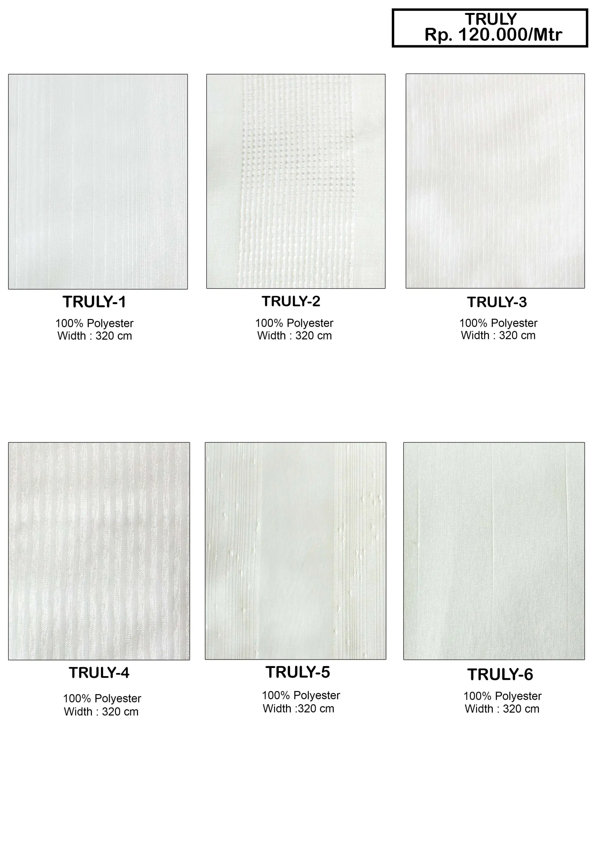 Truly Sheer Collection Vitrase
