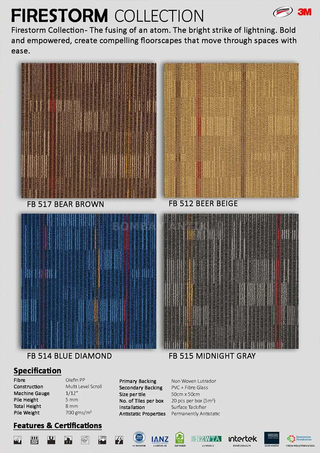 Firestorm Carpet Tile