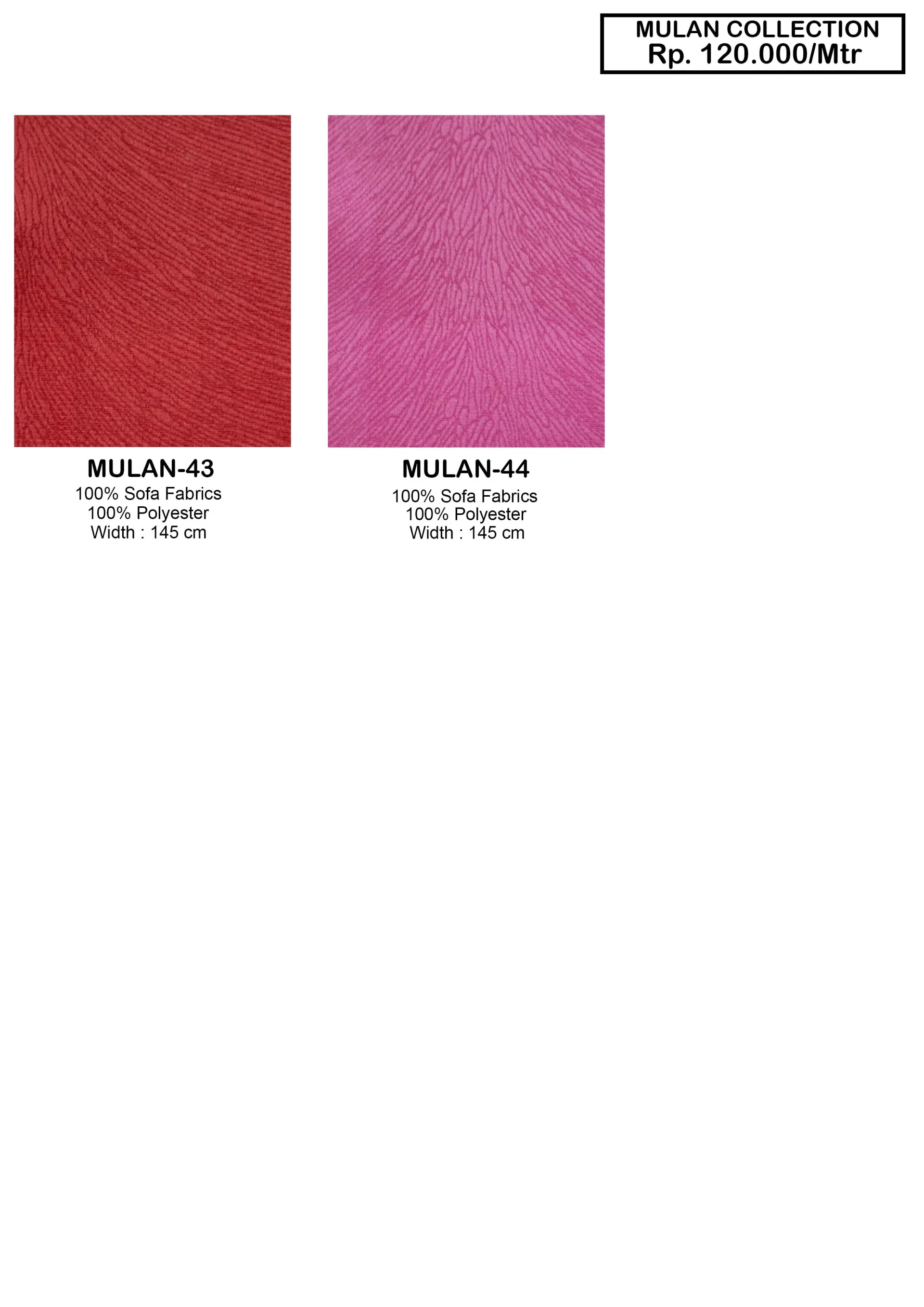Mulan Collection Sofa Fabric