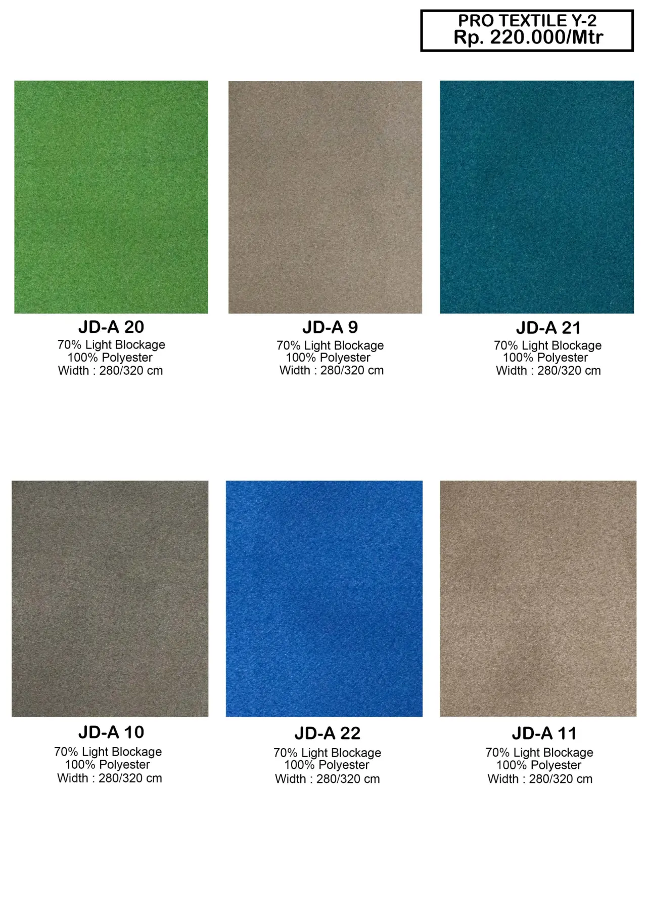 Pro Textile Y-2 Dim Out Gorden