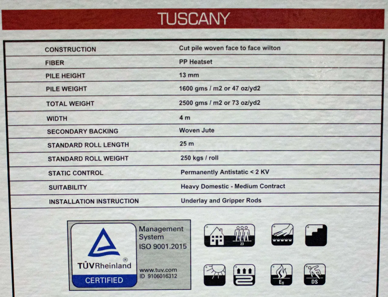 Tuscany Carpet Wall To Wall