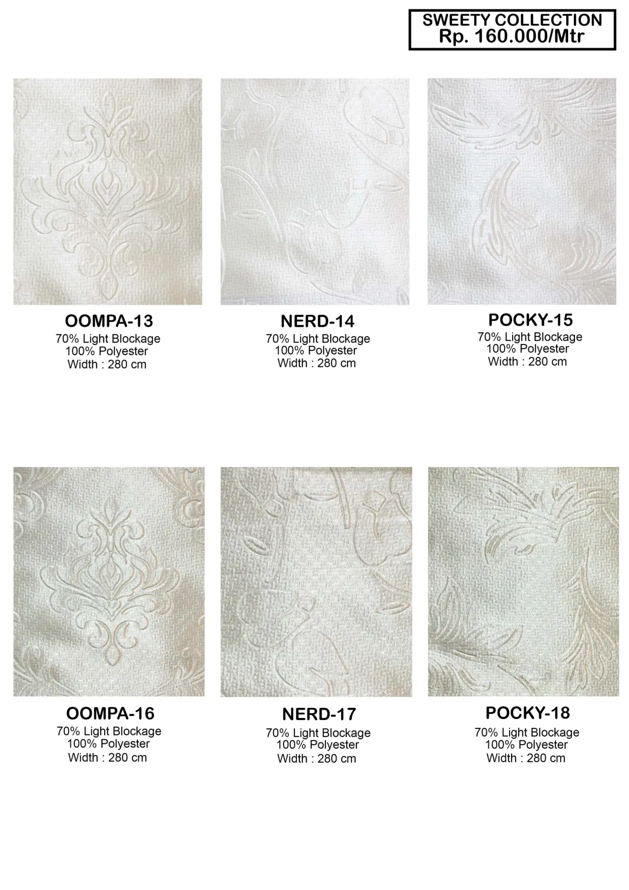 Sweety Collection Dimout Gorden