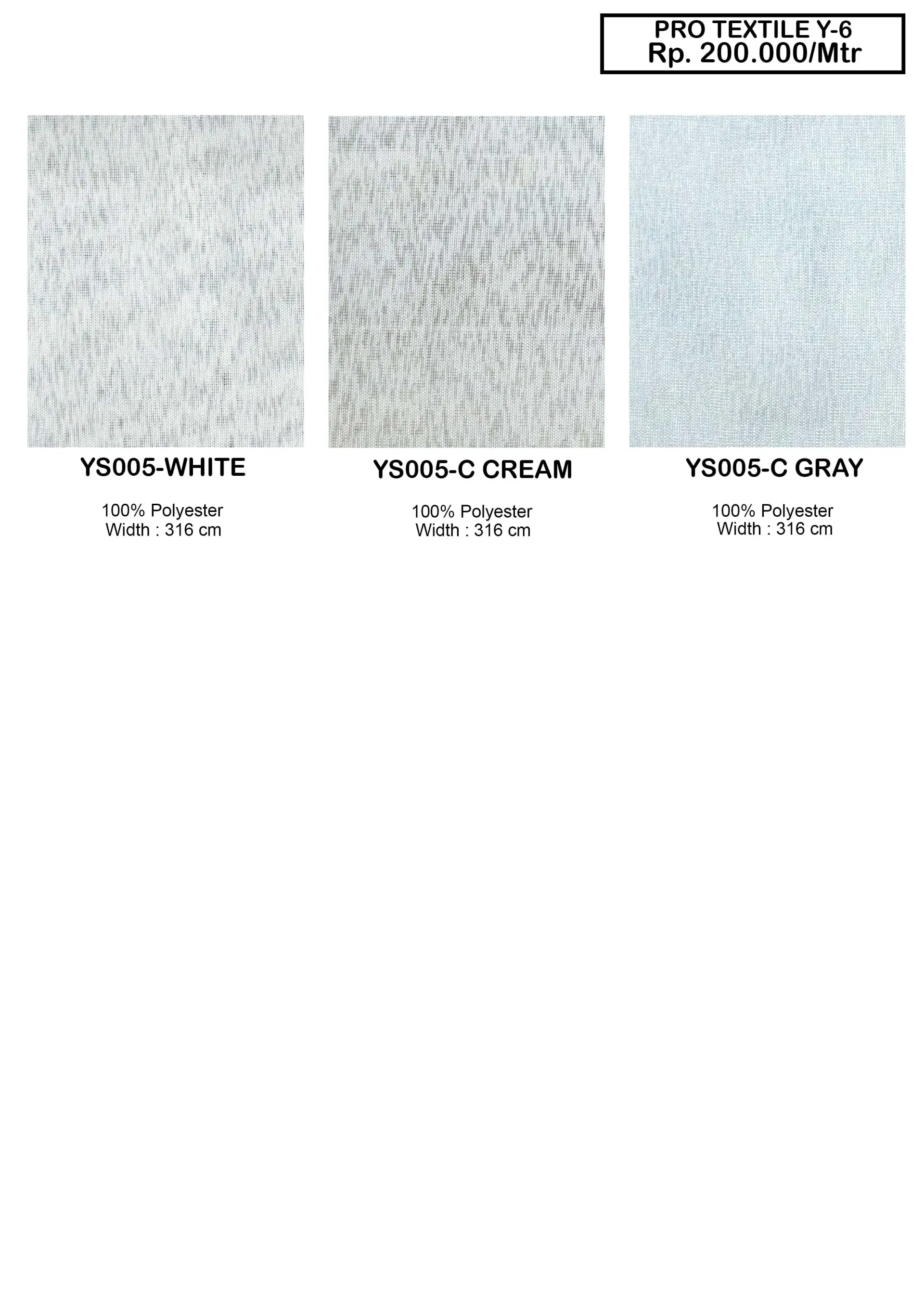 Pro Textile Y-6 Dim Out Gorden