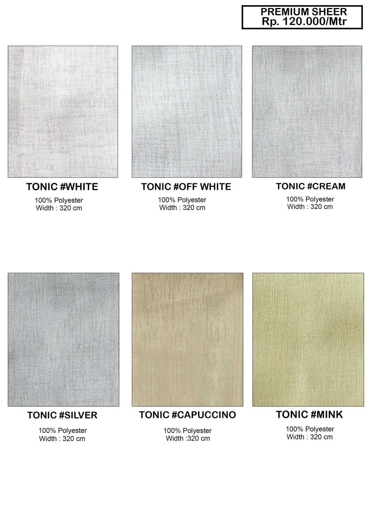 Premium Sheer Vitrase