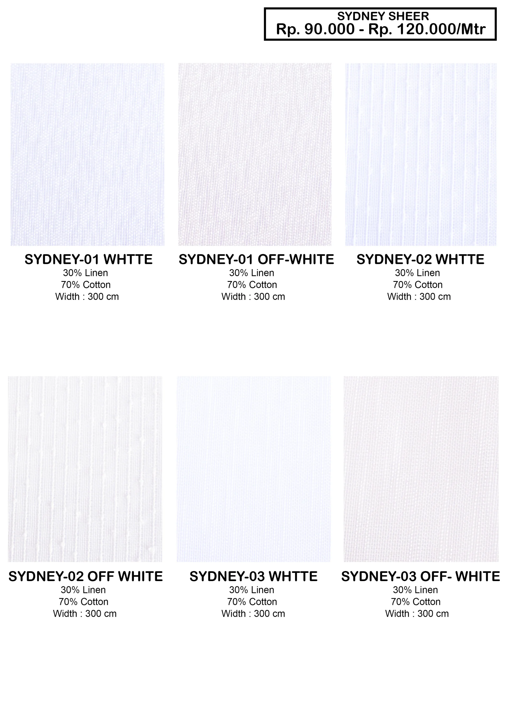 Sydney Sheer Vitrase