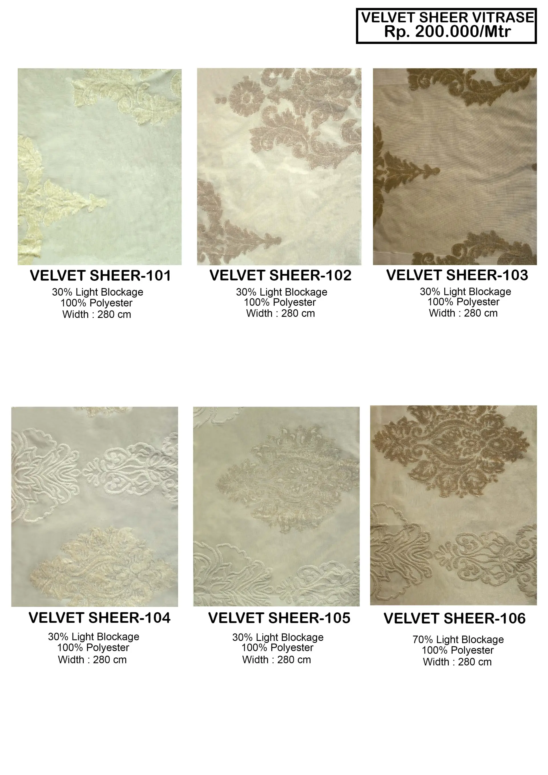Velvet Sheer Collection Velvet Gorden