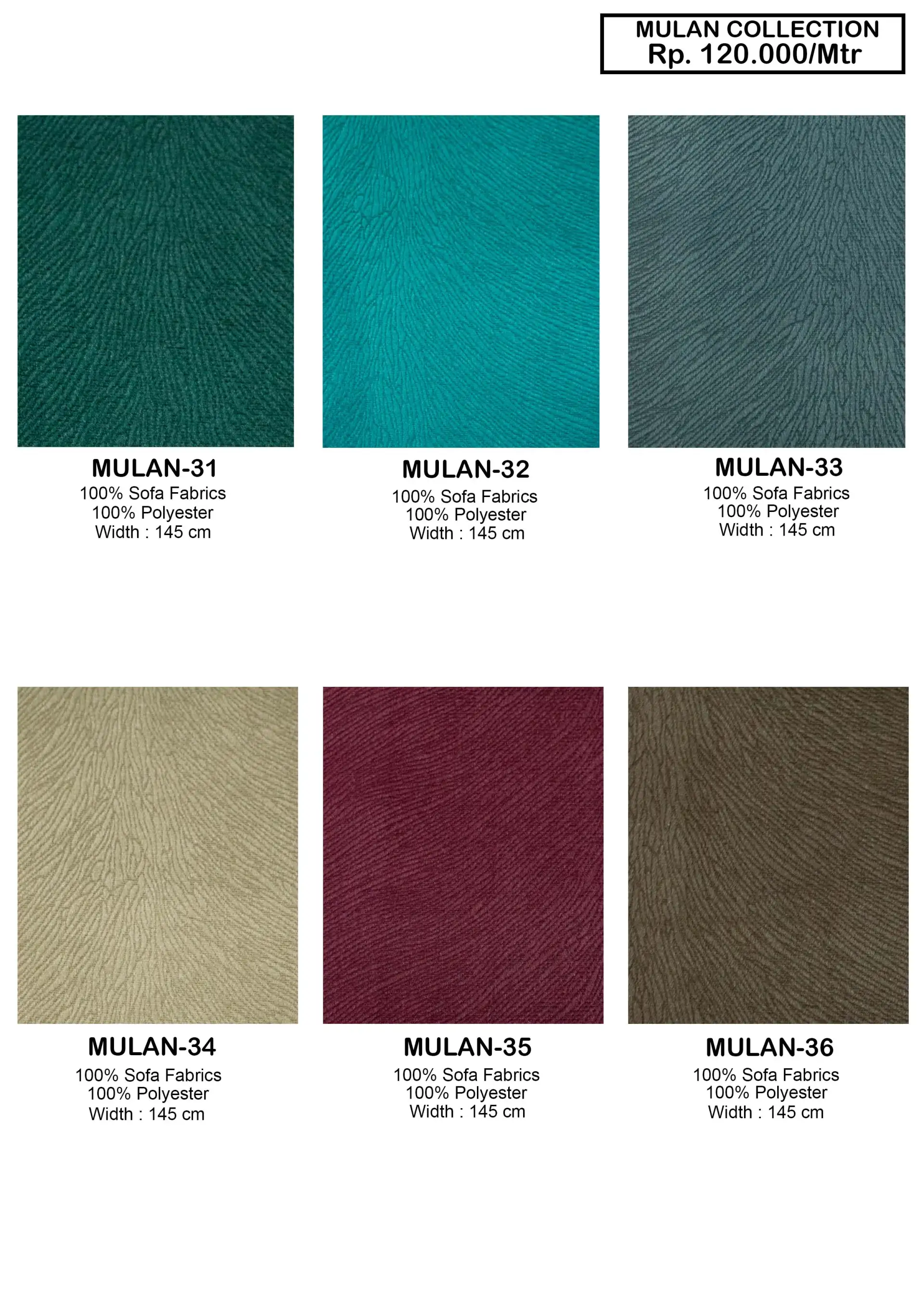 Mulan Collection Sofa Fabric