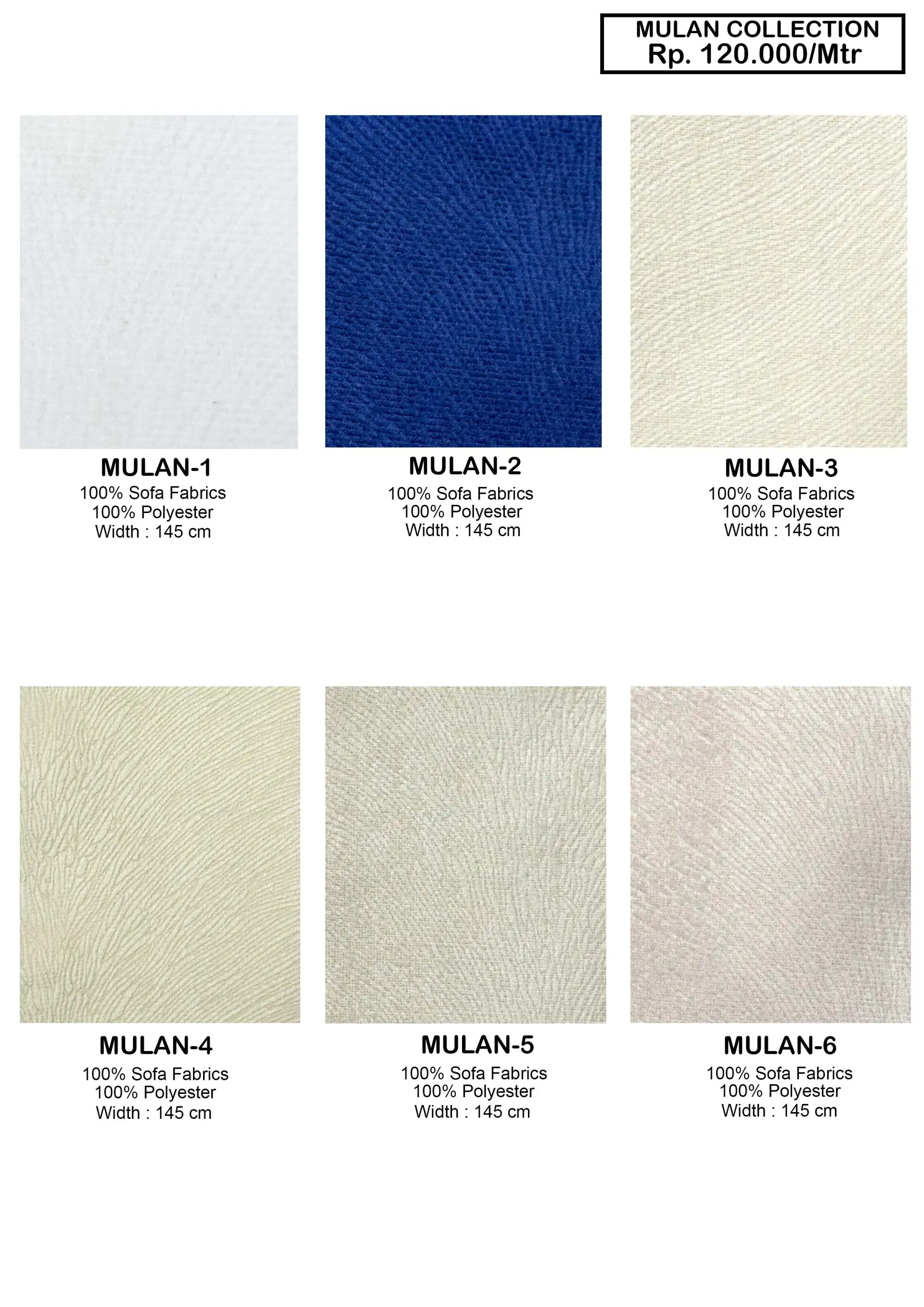 Mulan Collection Sofa Fabric