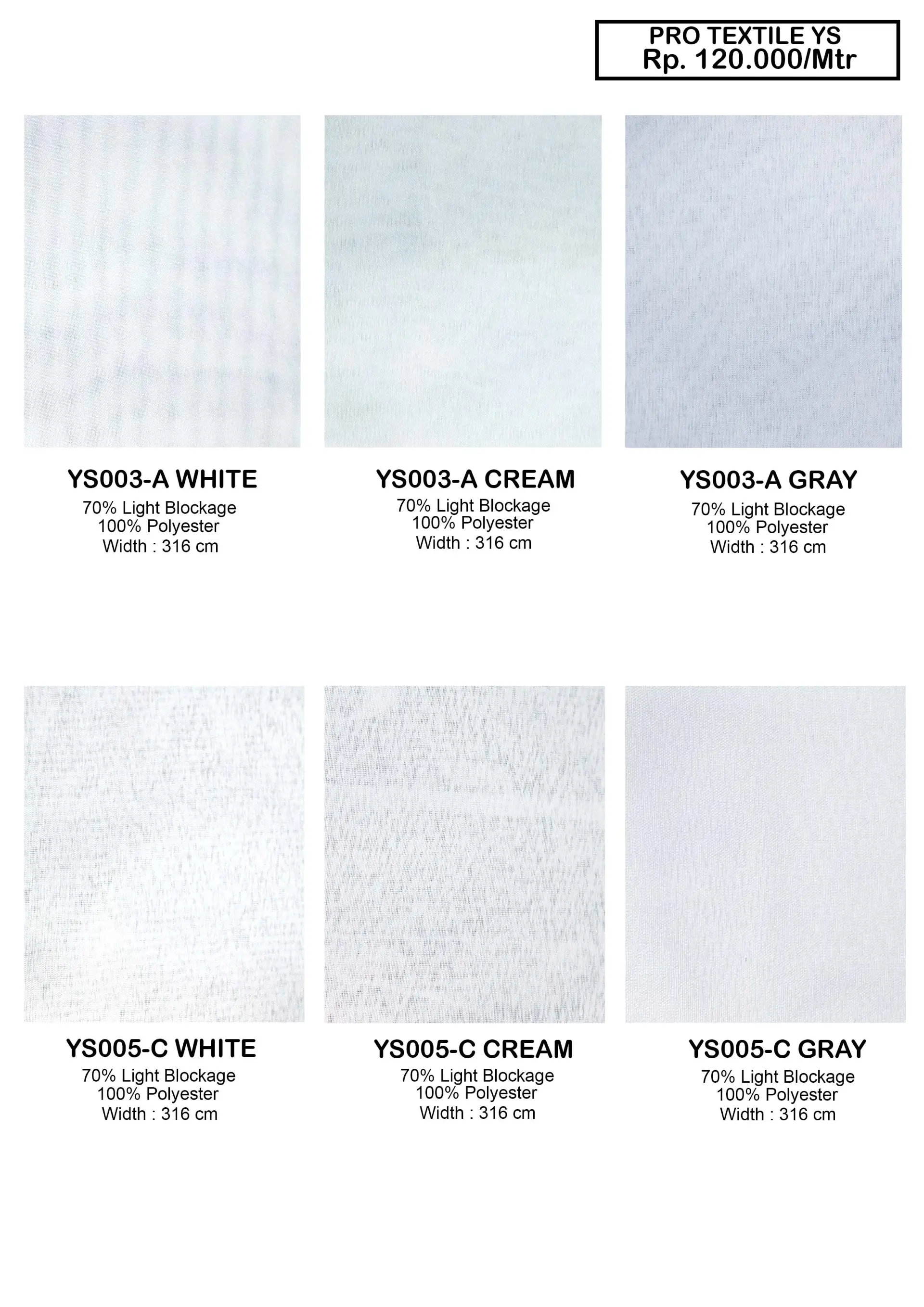 Pro Textile Y-2 Dim Out Gorden