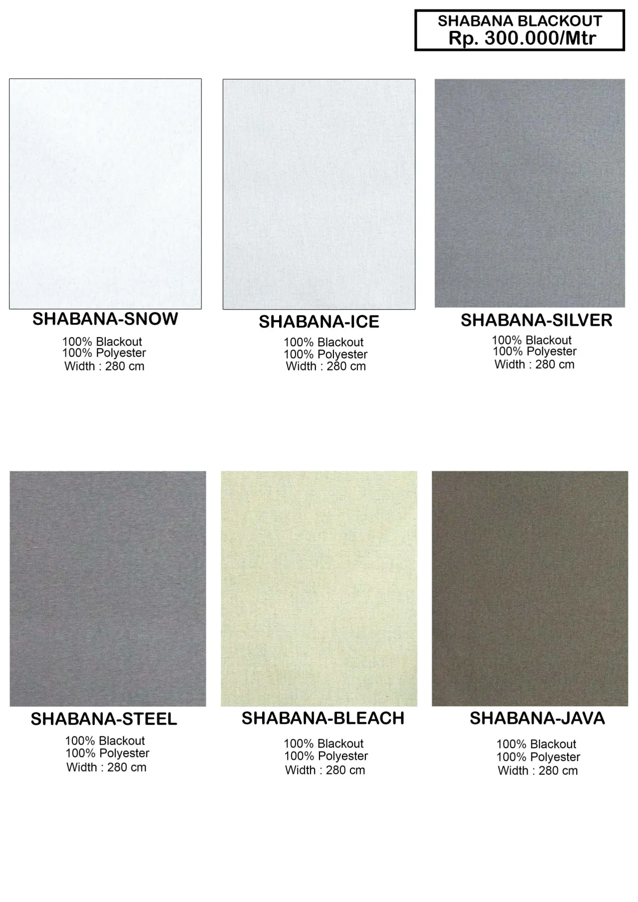Shabana Collection Black Out Gorden