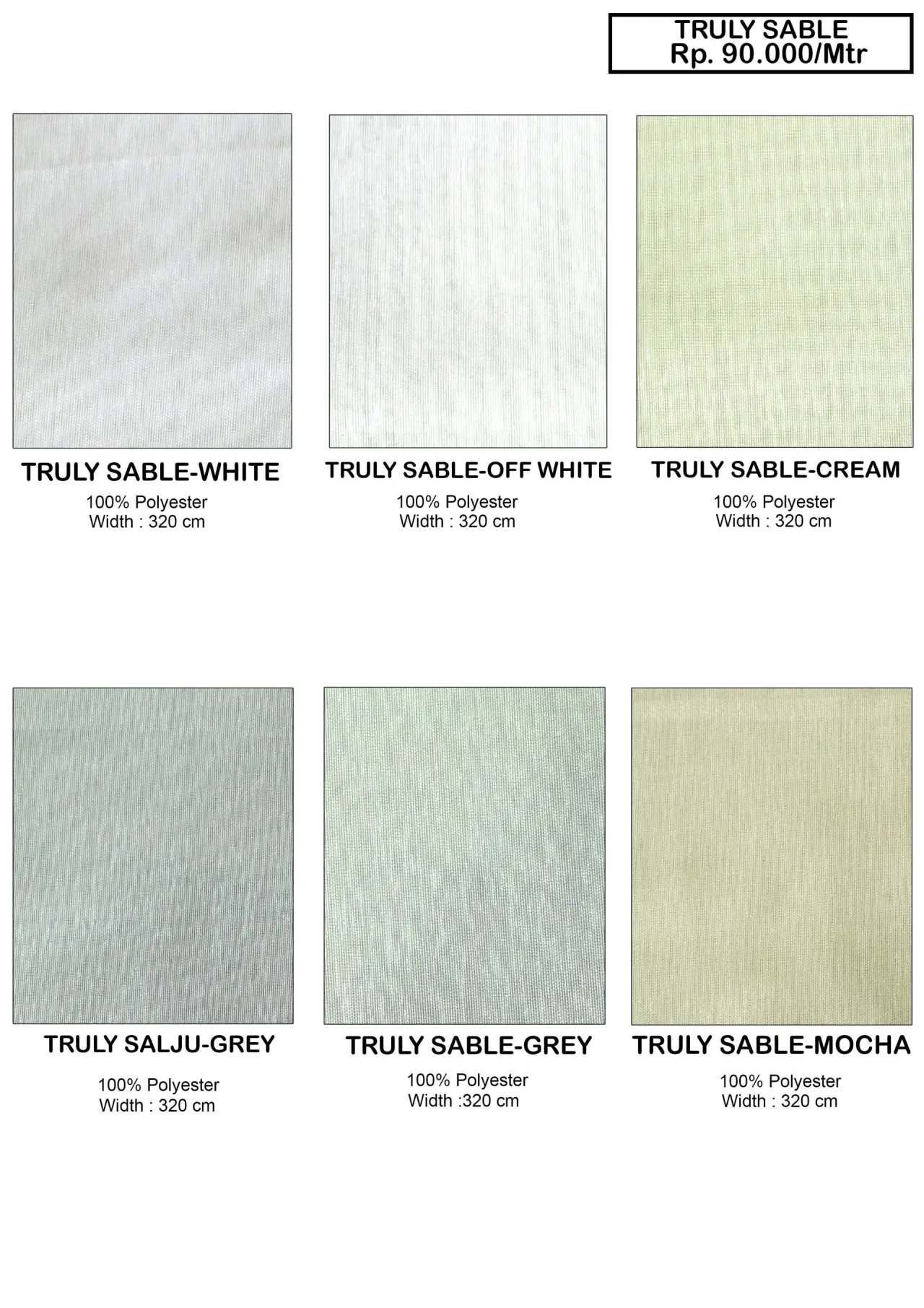 Truly Sheer Collection Vitrase