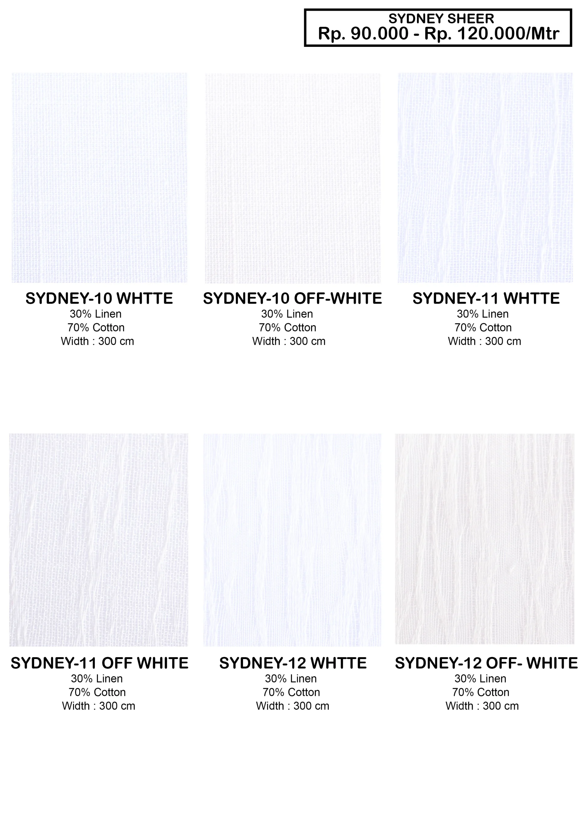 Sydney Sheer Vitrase