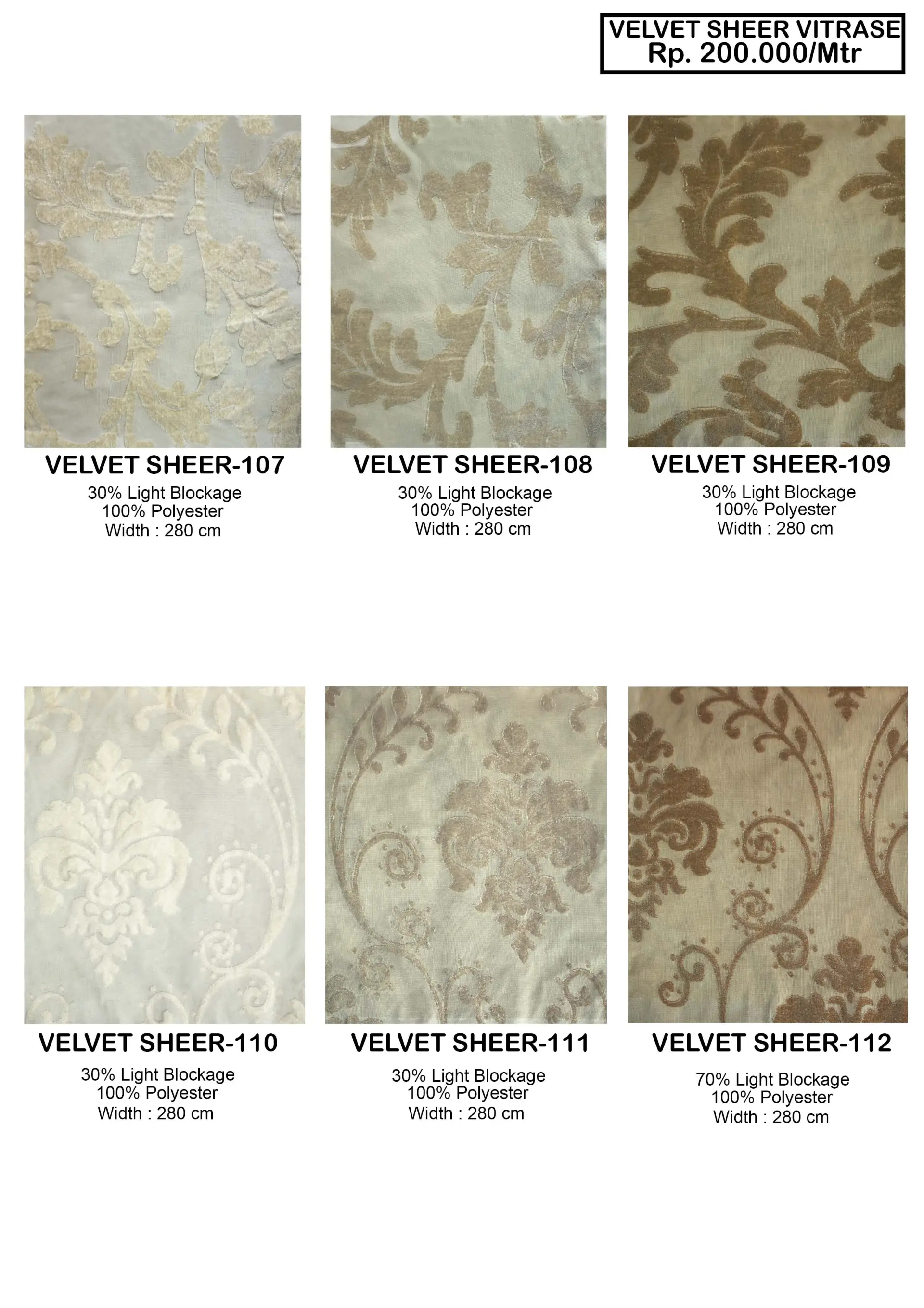 Velvet Sheer Collection Velvet Gorden