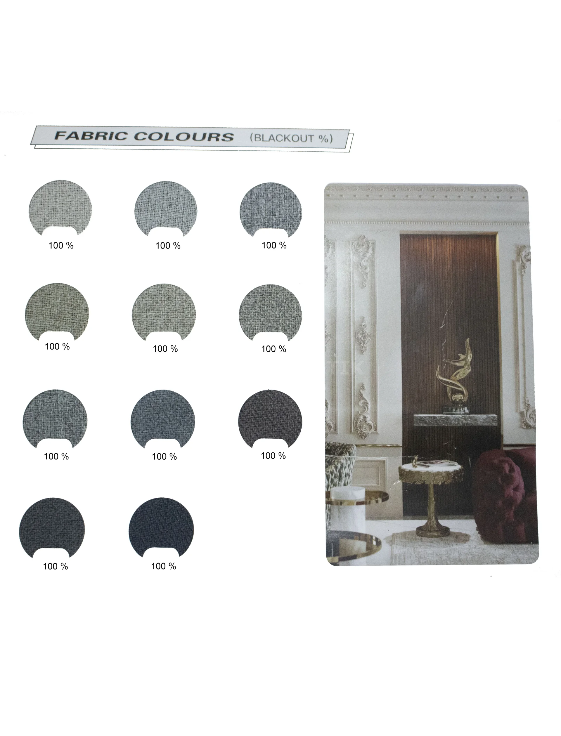 Fabric Color Black Out Gorden