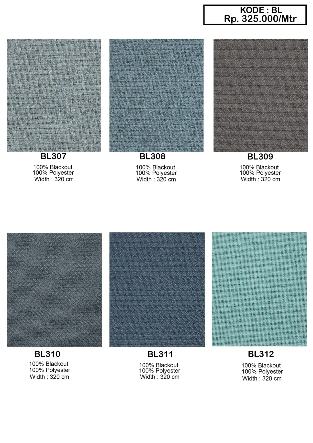 Fabric Color Black Out Gorden