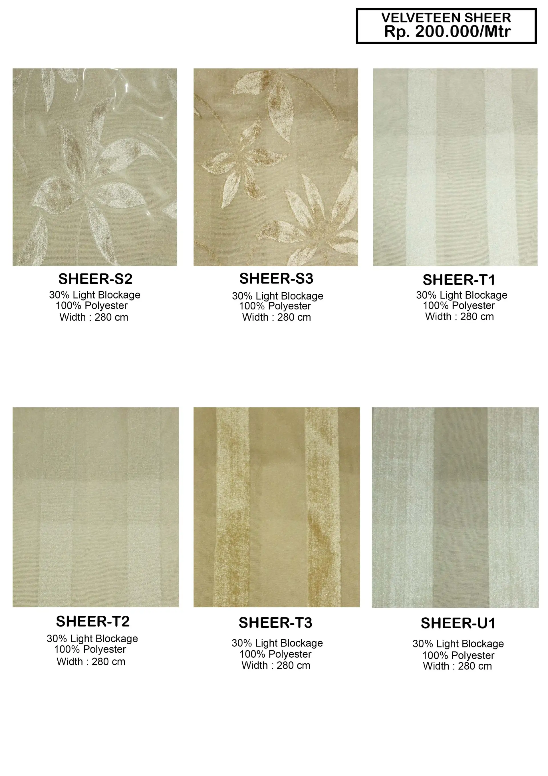Velveteen Sheer Vitrase