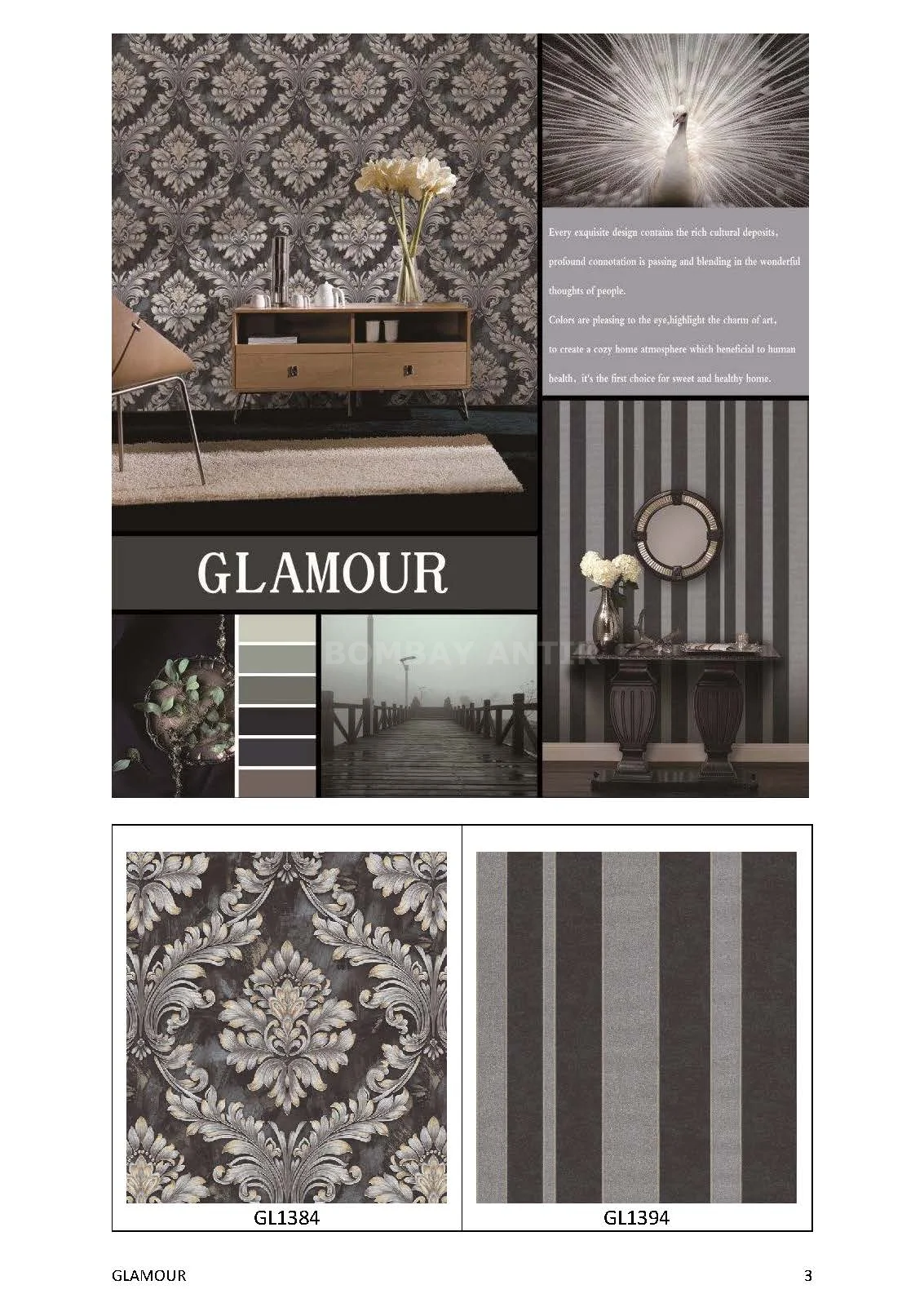 Glamour Motif Wallpaper