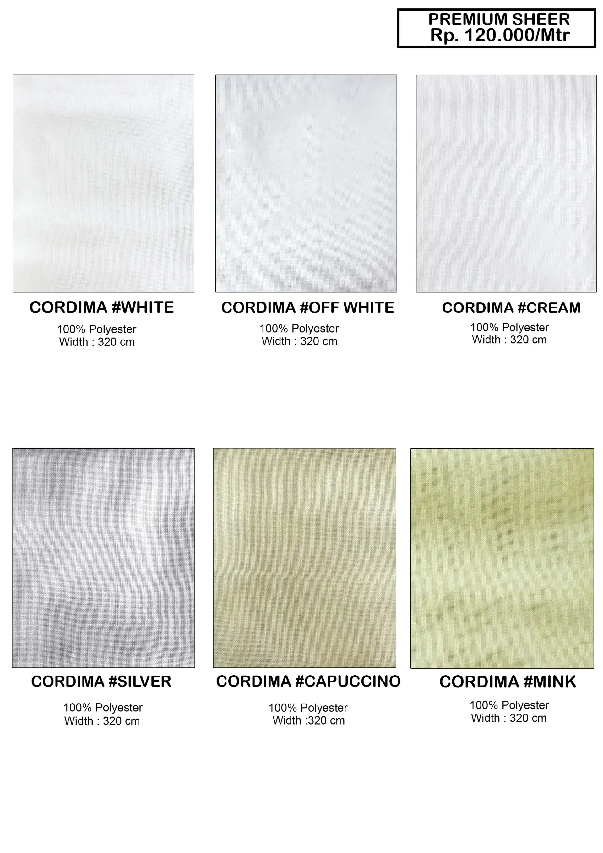 Premium Sheer Vitrase