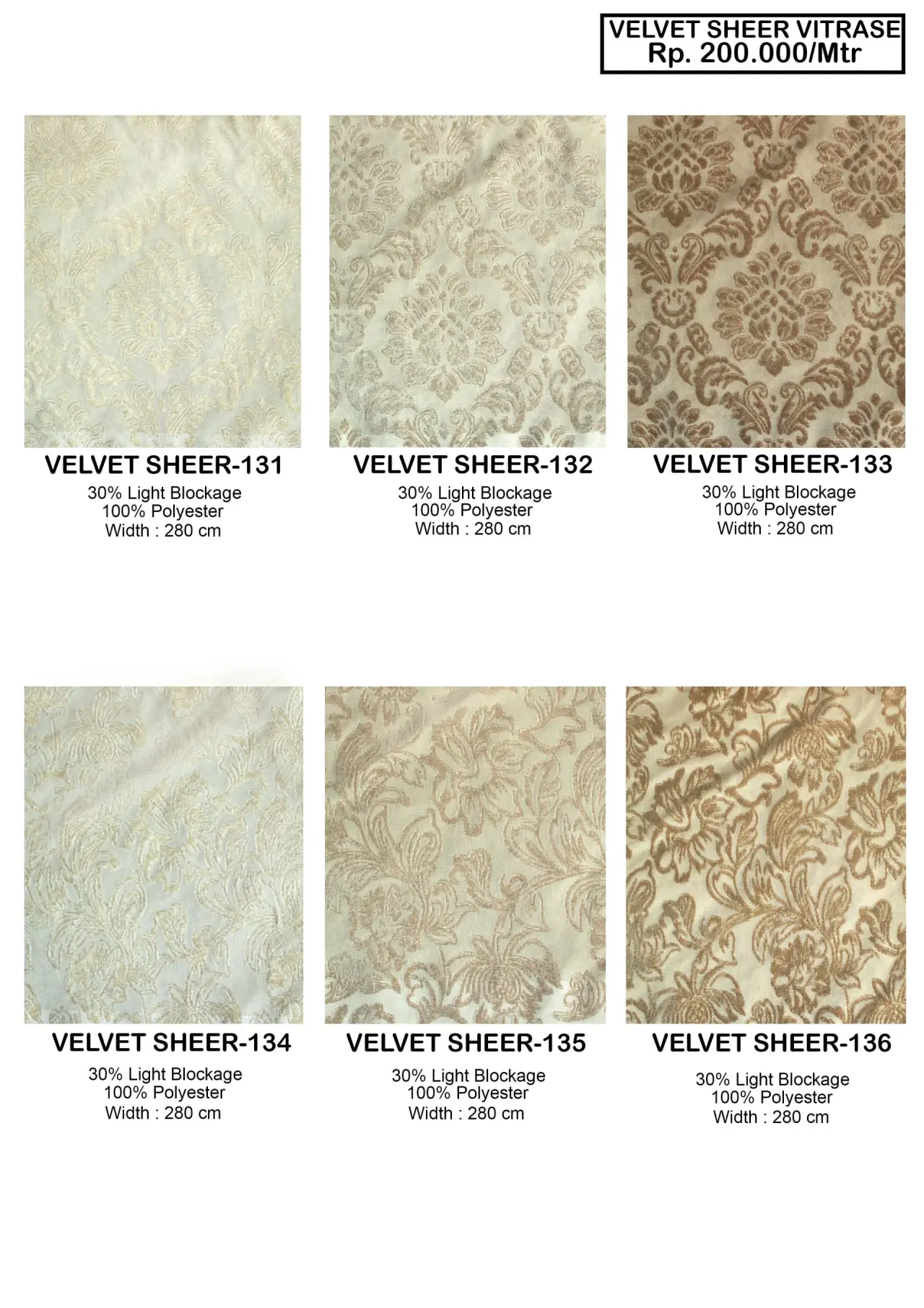 Velvet Sheer Collection Velvet Gorden