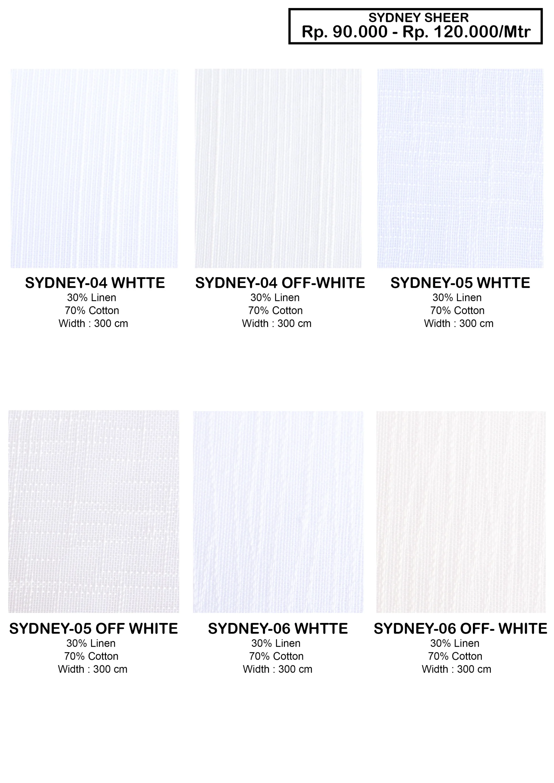 Sydney Sheer Vitrase