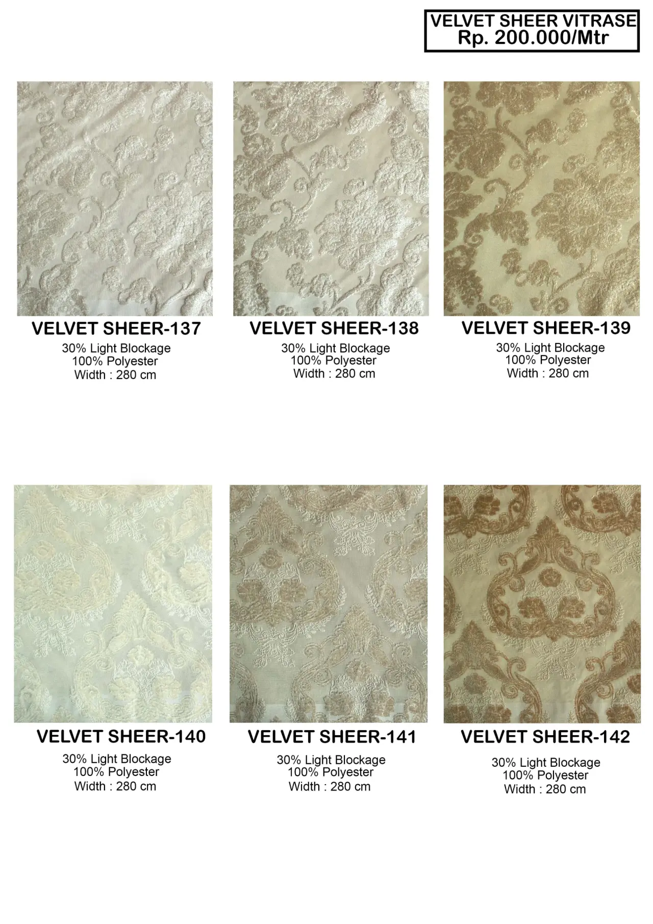 Velvet Sheer Collection Velvet Gorden
