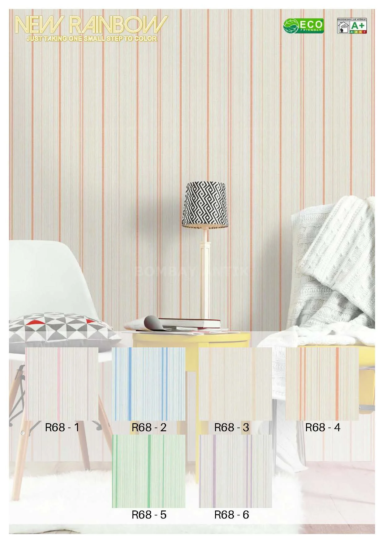 New Rainbow Motif Wallpaper