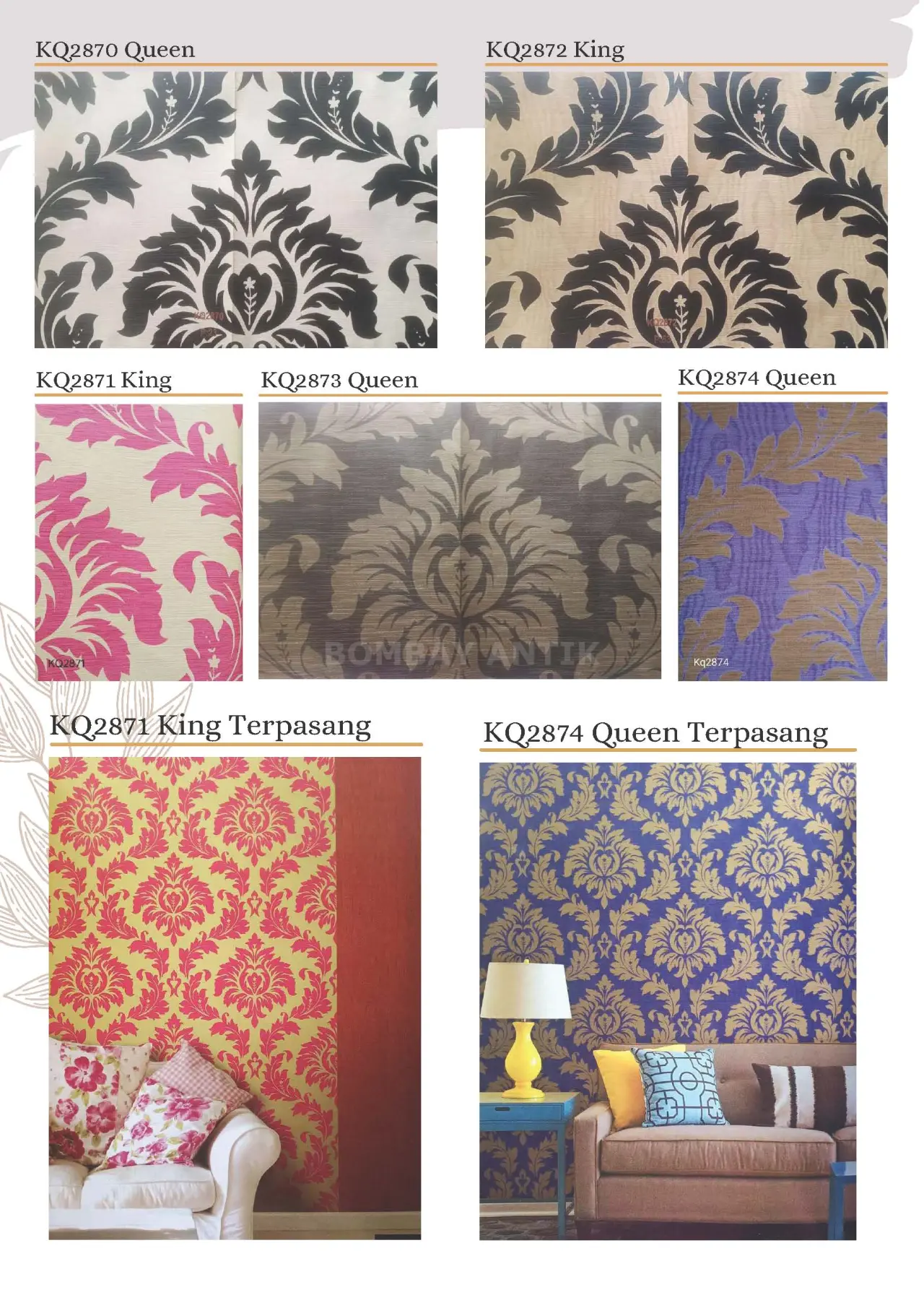 King & Queen Motif Wallpaper