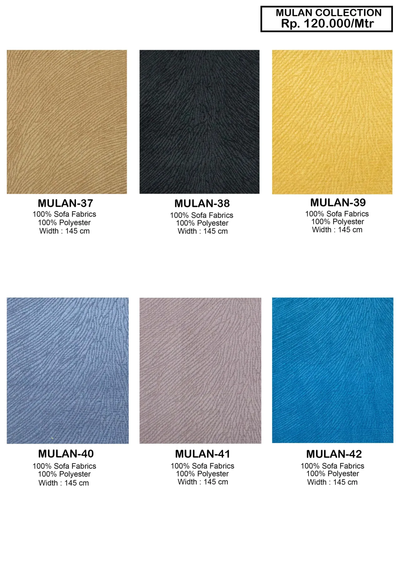 Mulan Collection Sofa Fabric