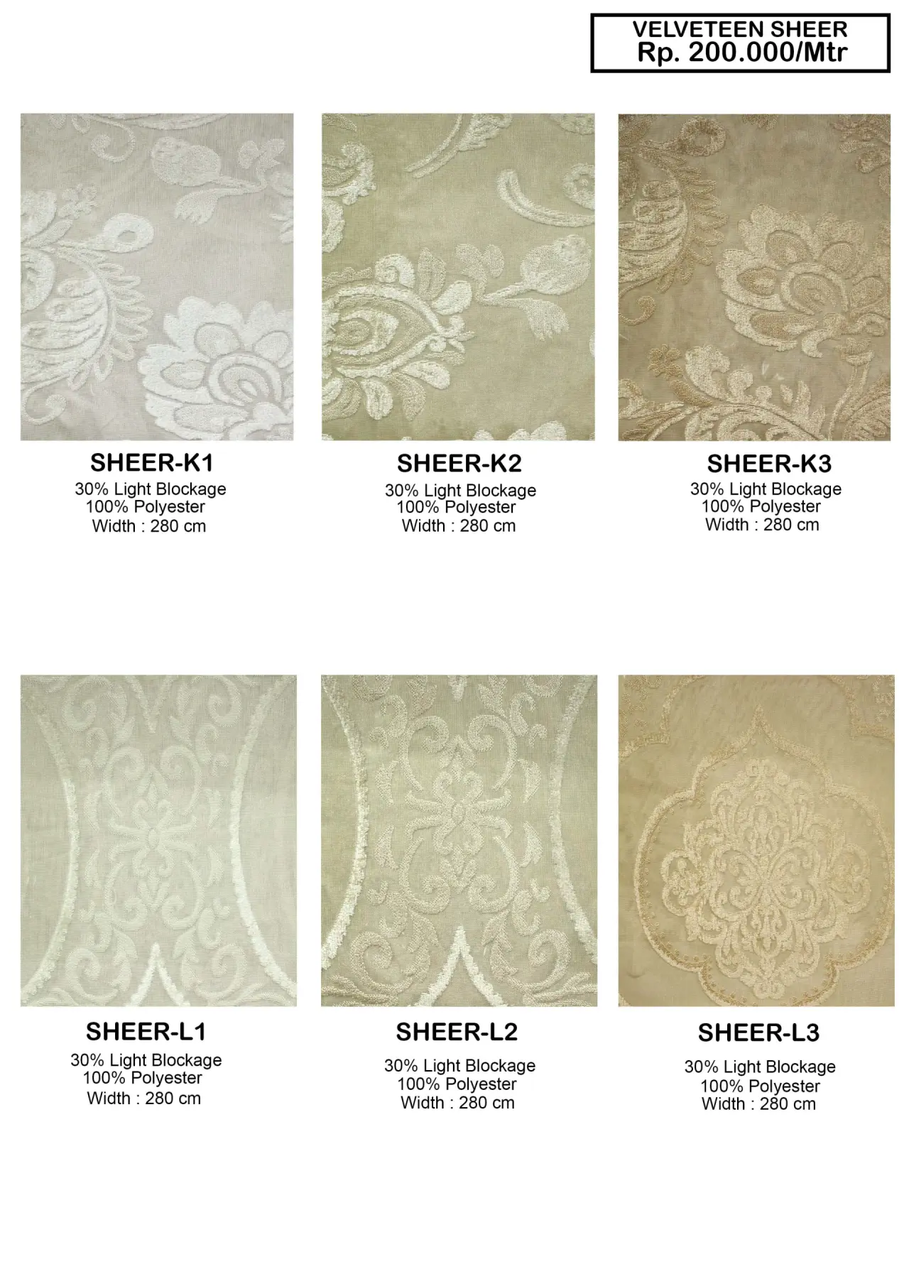 Velveteen Sheer Vitrase