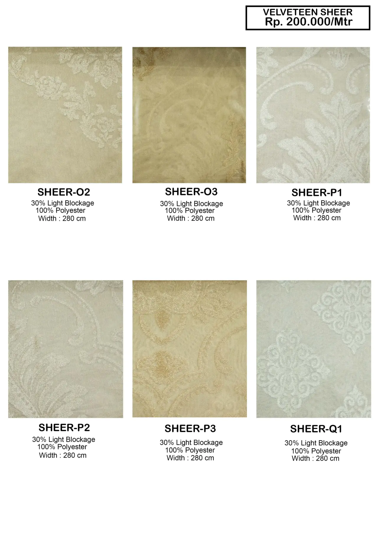 Velveteen Sheer Vitrase