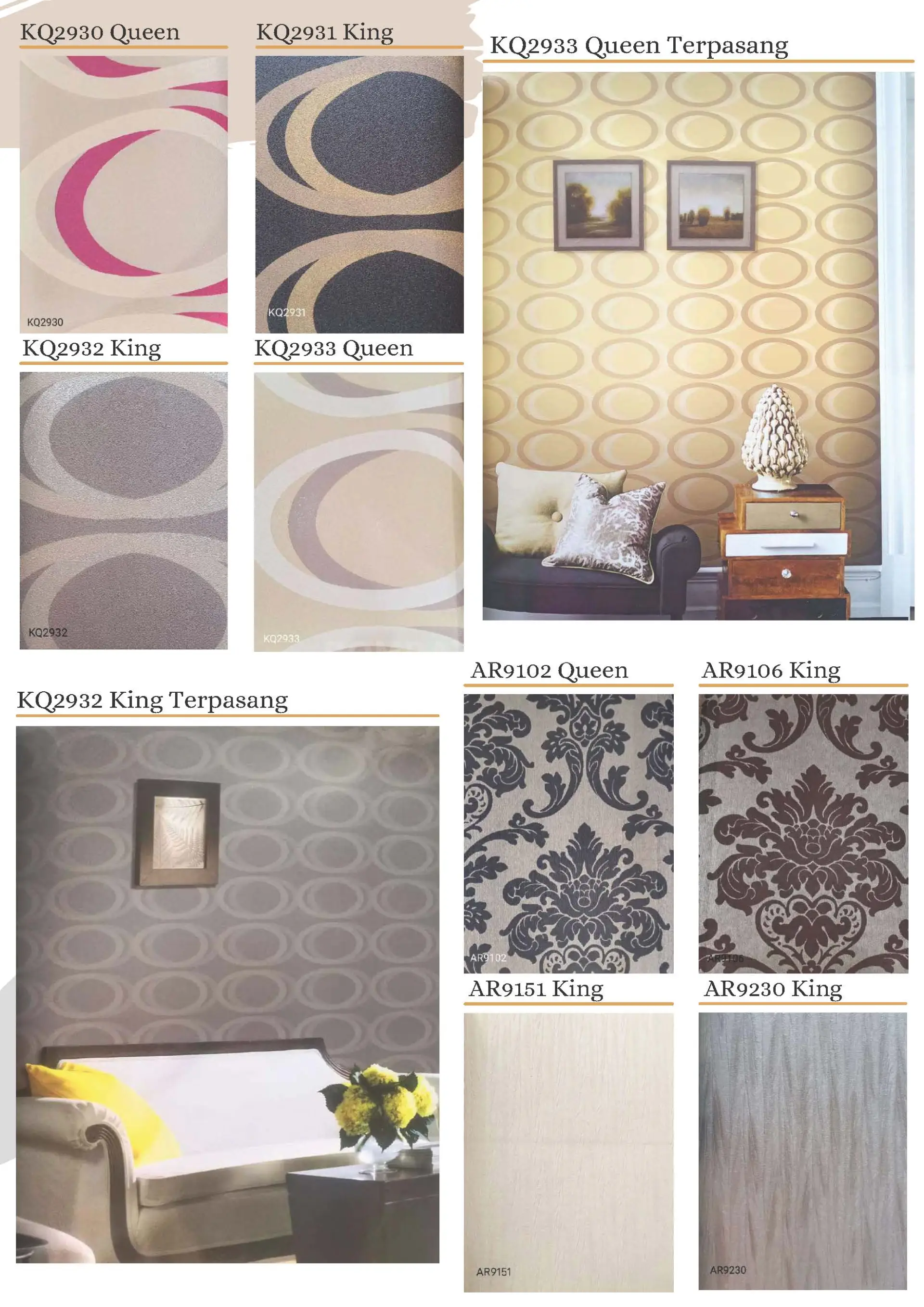King & Queen Motif Wallpaper