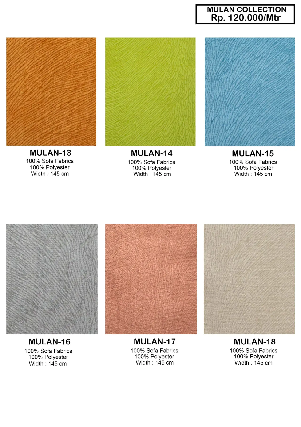Mulan Collection Sofa Fabric