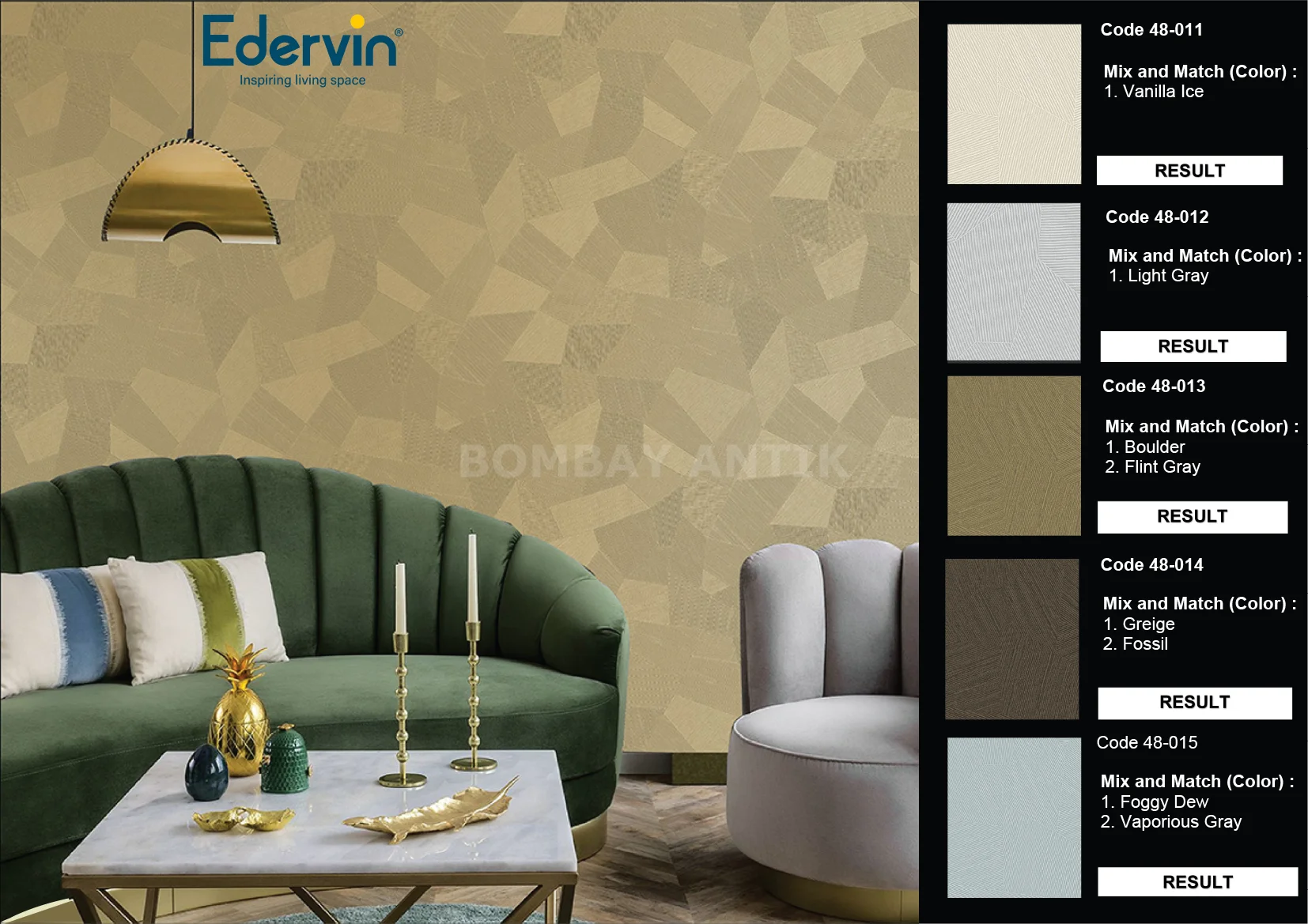 Edervin Plain Wallpaper