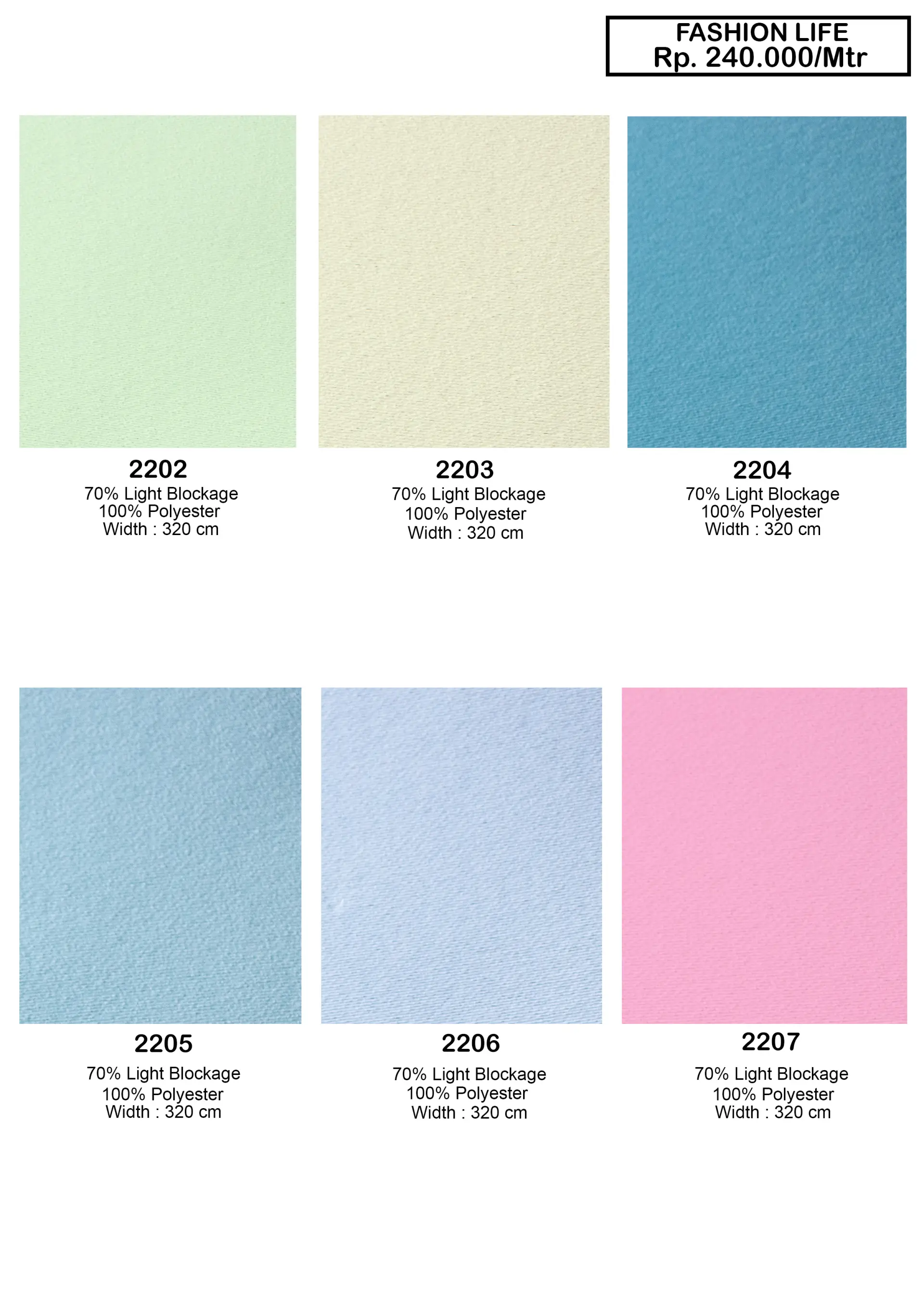 Fashion Life Fire Retardant Fabric Dim Out Gorden