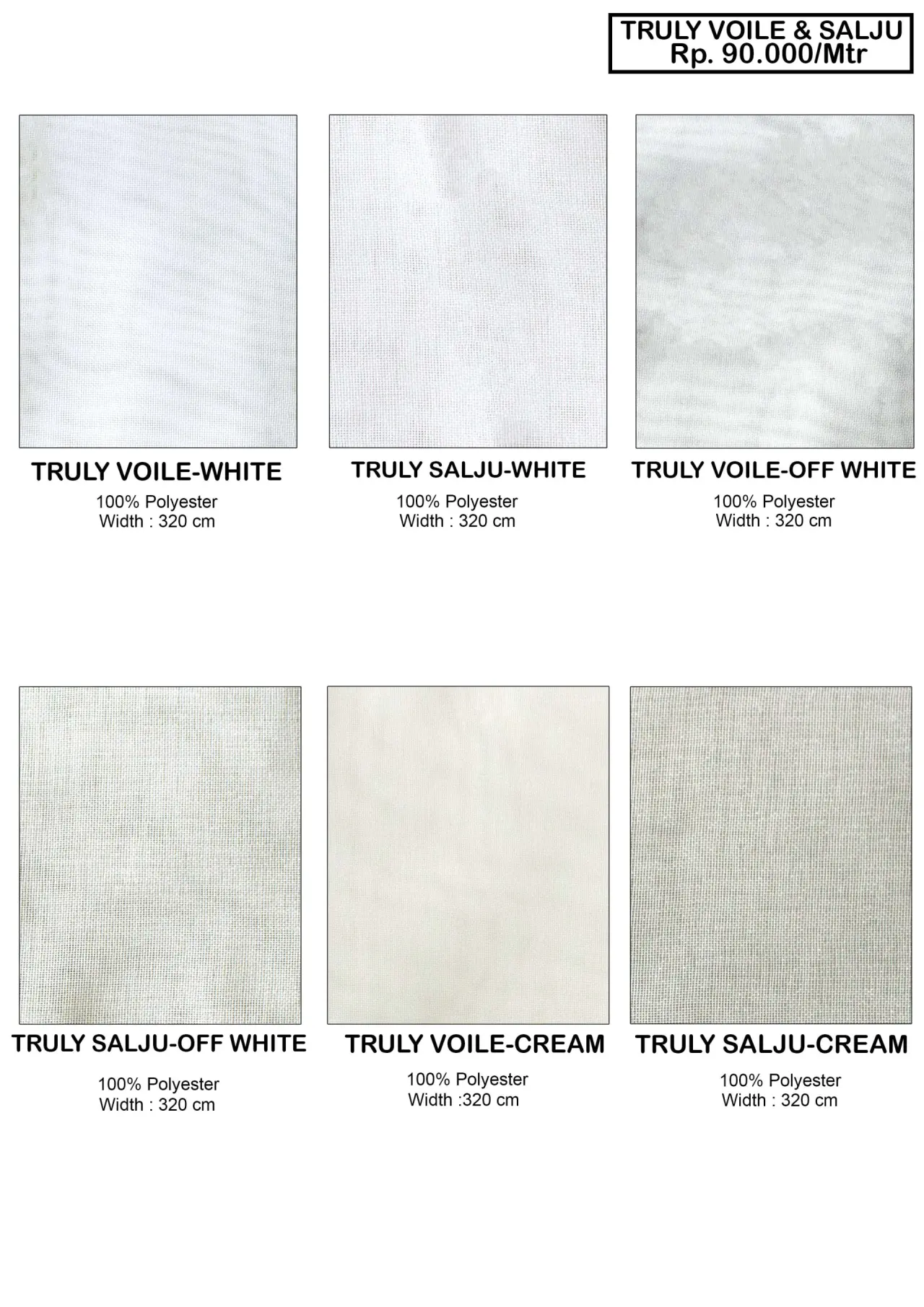 Truly Sheer Collection Vitrase
